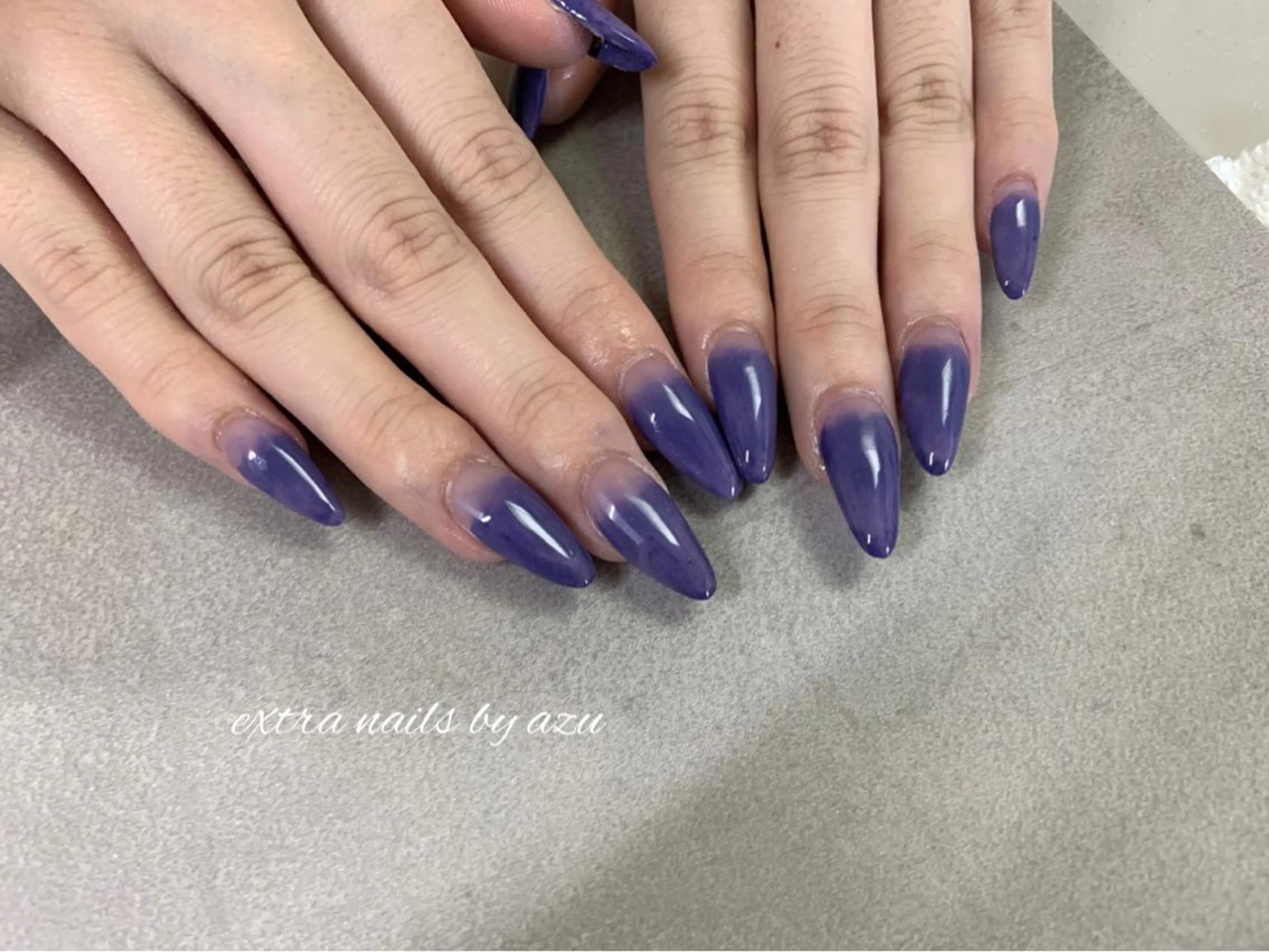 ネイル グラデーション スカルプネイル extranails ／lemellaのネイルデザイン