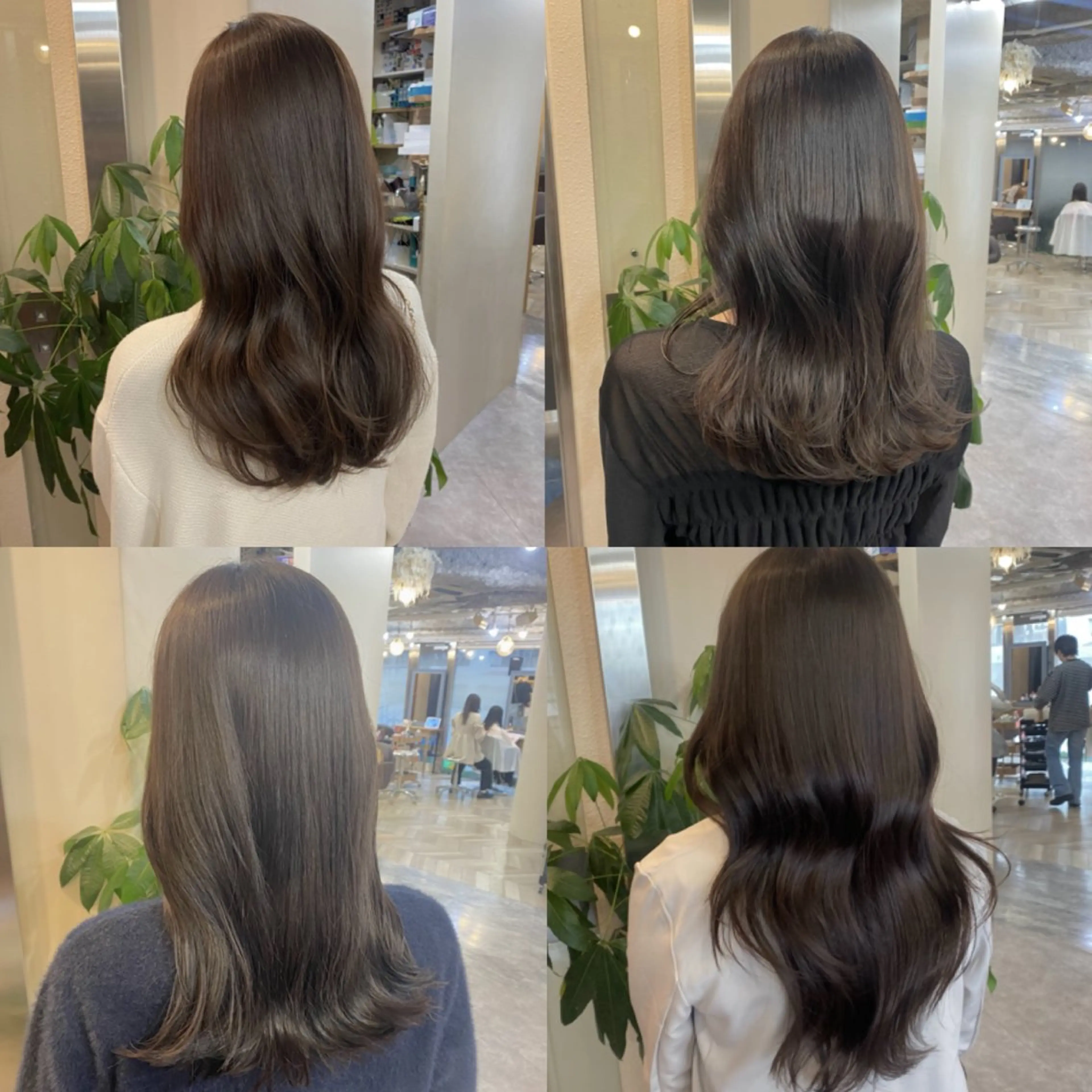 セミロング カラー カット ヘアカラー トリートメント ヤスザトアヤノ ／レイヤー／オリーブのヘアスタイル