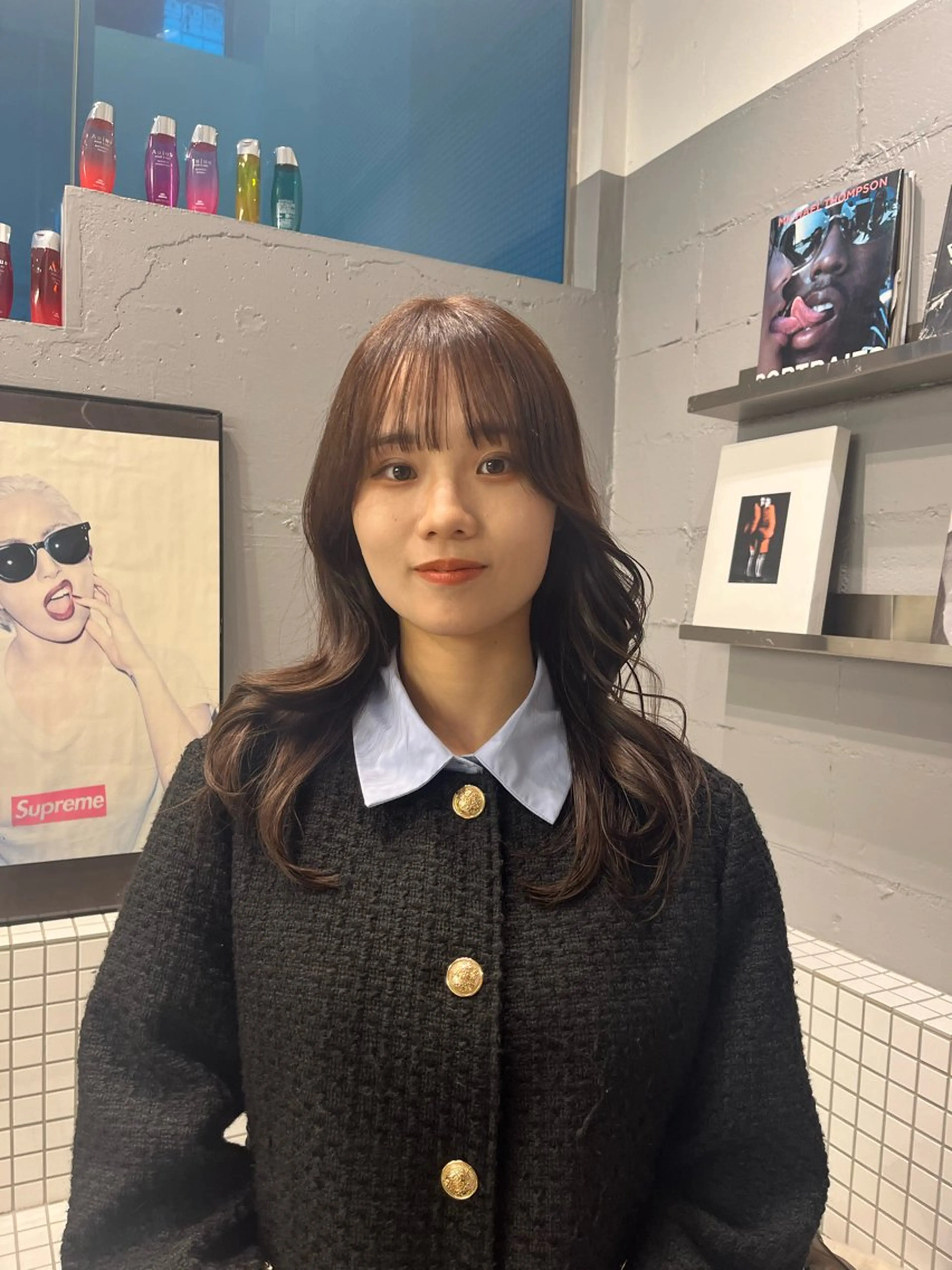 カラー ベージュカラー オリーブベージュ カット ヘアカラー トリートメント 🦋女子ウケメンズ パーマYUI🦋のヘアスタイル