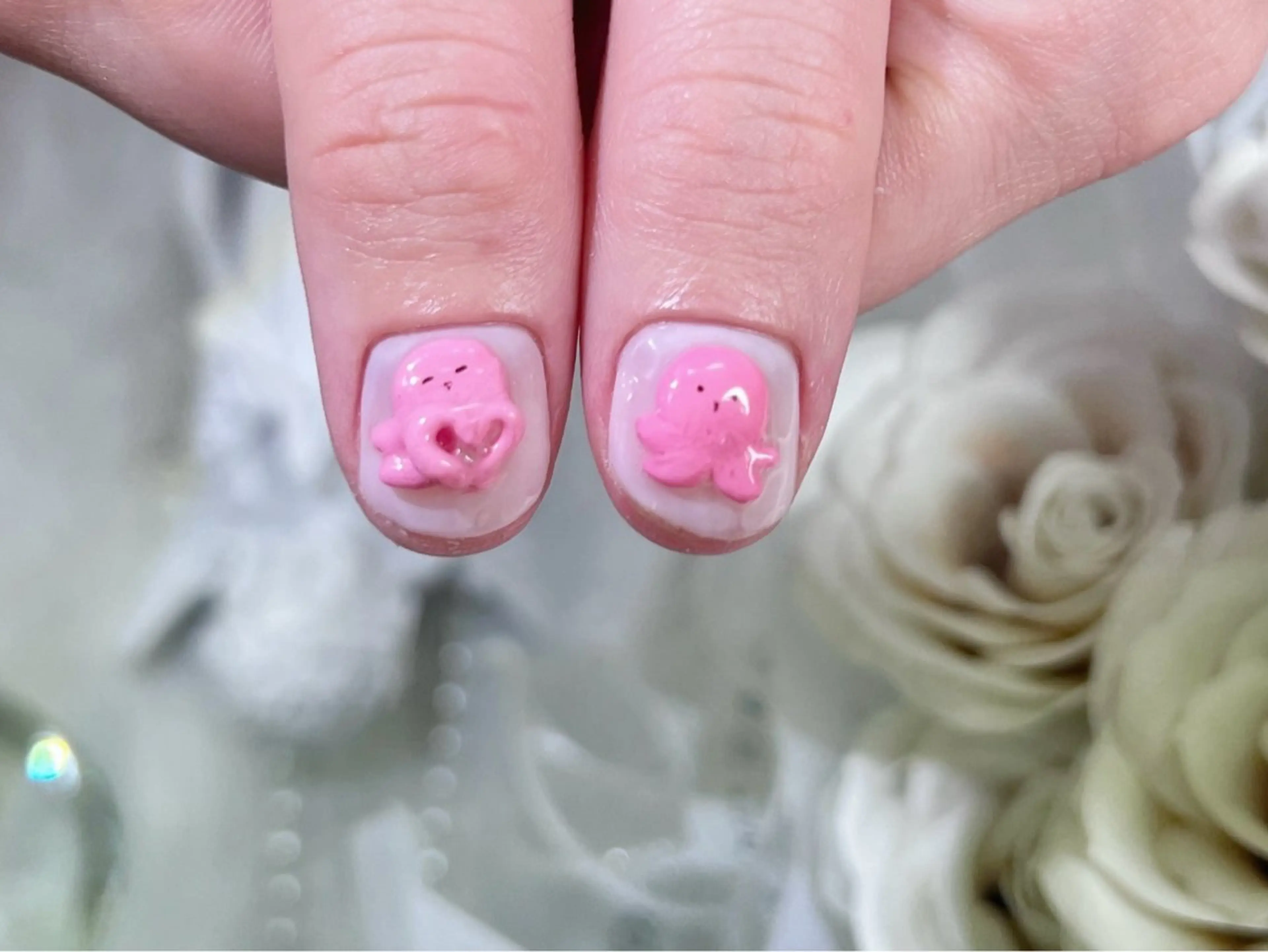 ネイル フレンチネイル ガーリー マグネットネイル 持ち込み スカルプネイル Painty所属・Painty nailのネイルデザイン