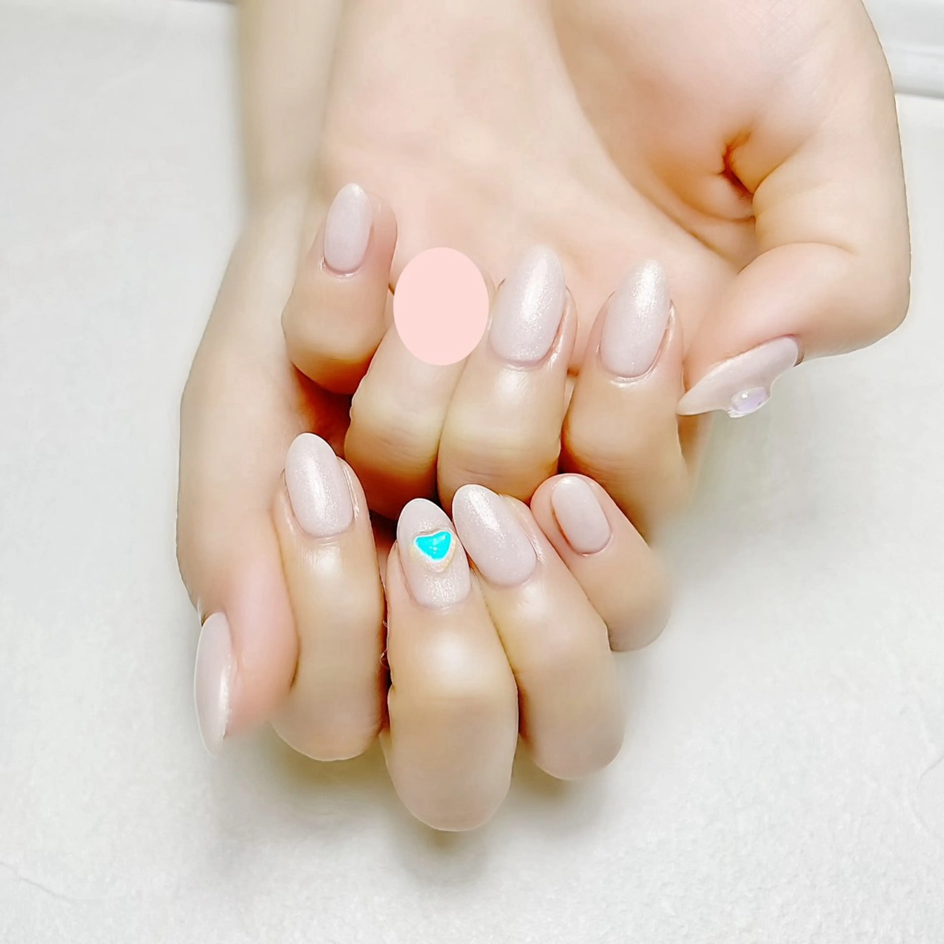 ネイル ハート オフィスネイル ワンカラーネイル 春ネイル rouse nail RISATOのネイルデザイン