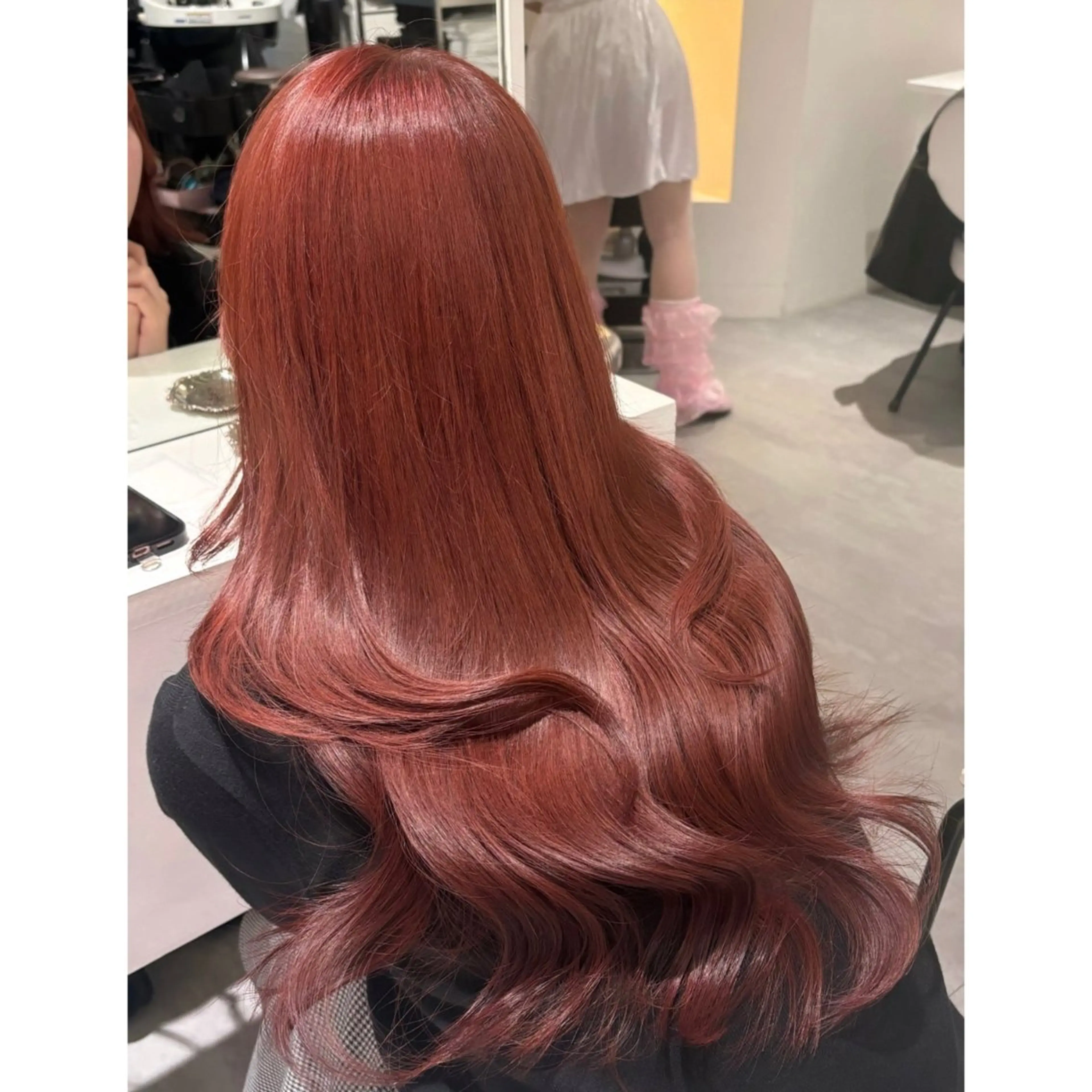 ロング ピンクブラウン ヘアカラー 美容室ORIKA /AI 海外レイヤーのヘアスタイル