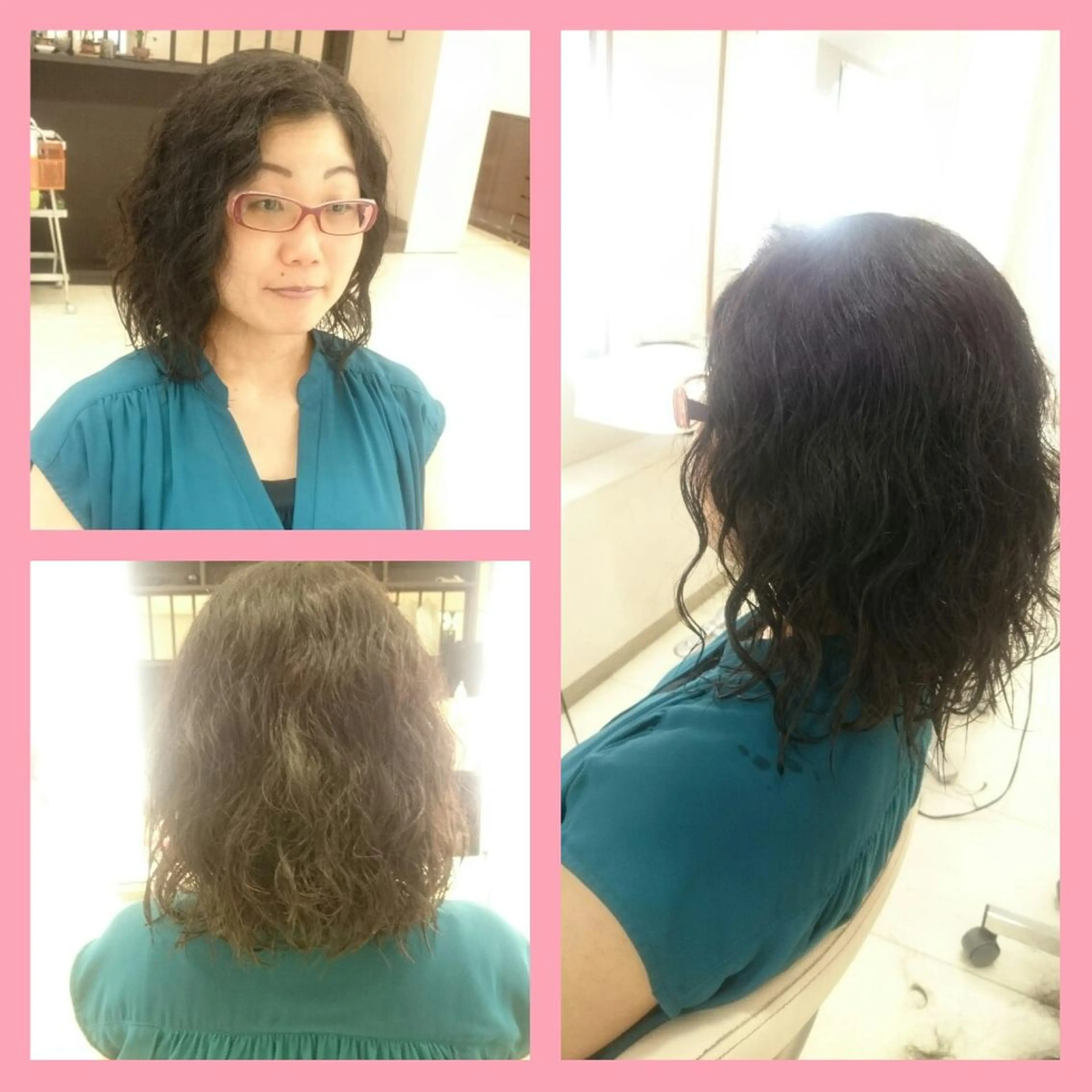 ミディアム くせ毛 キンジョウ エナミのヘアスタイル