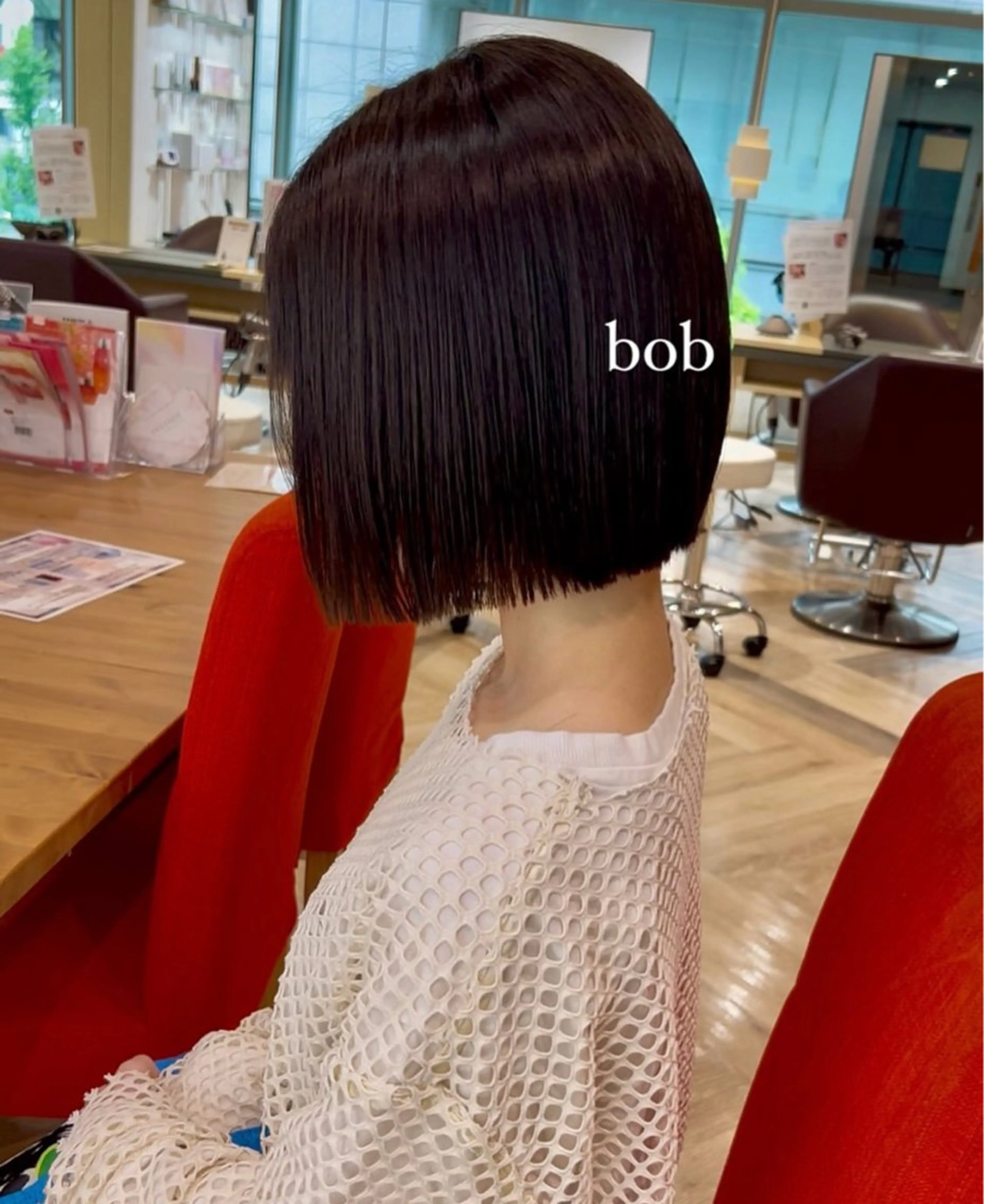 ショート ボブ カット 加納千華 /ボブ/ぱつっとボブのヘアスタイル