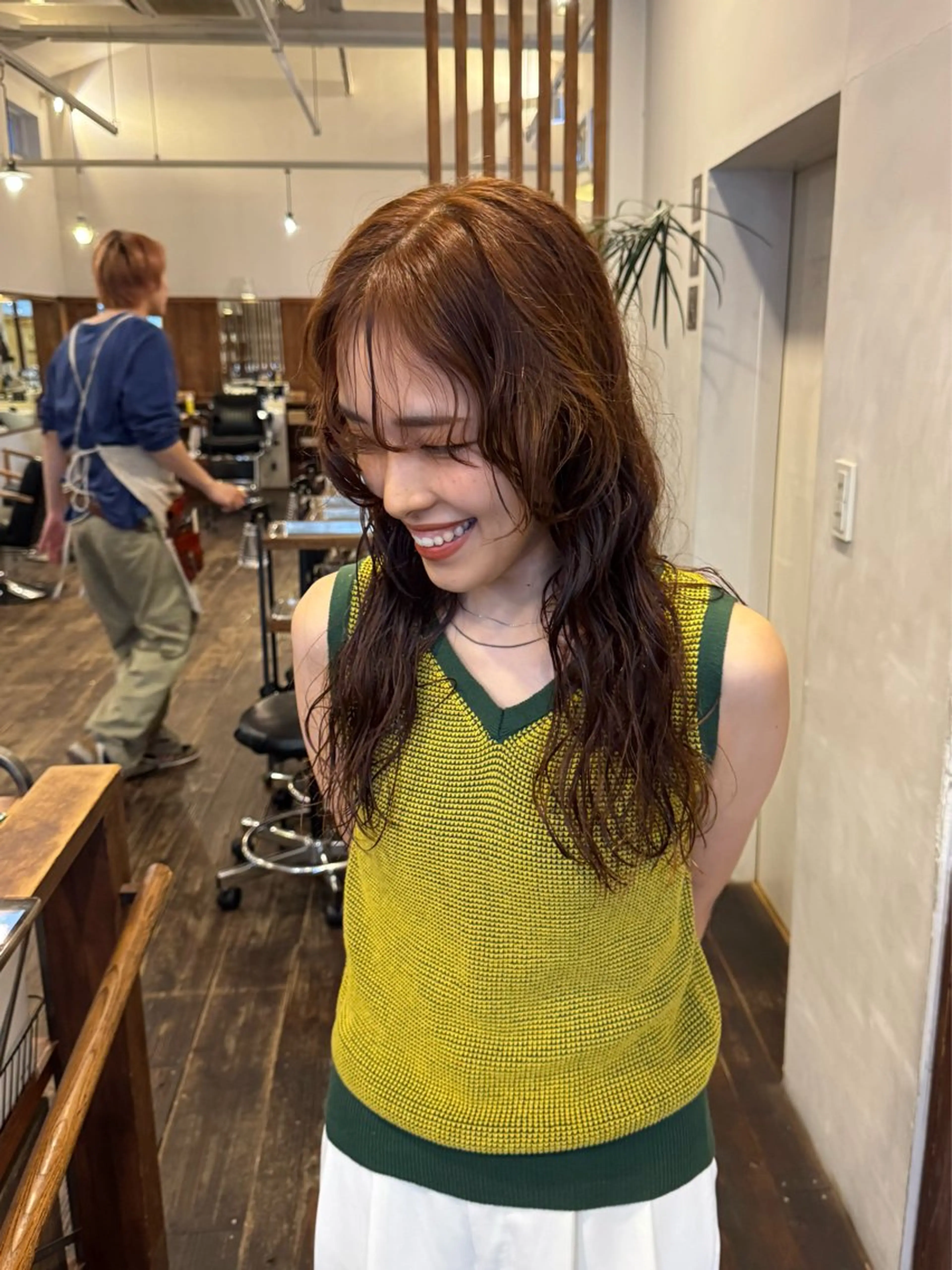 ロング カラー パーマ パーマ MOK大阪梅田店 Asahiのヘアスタイル