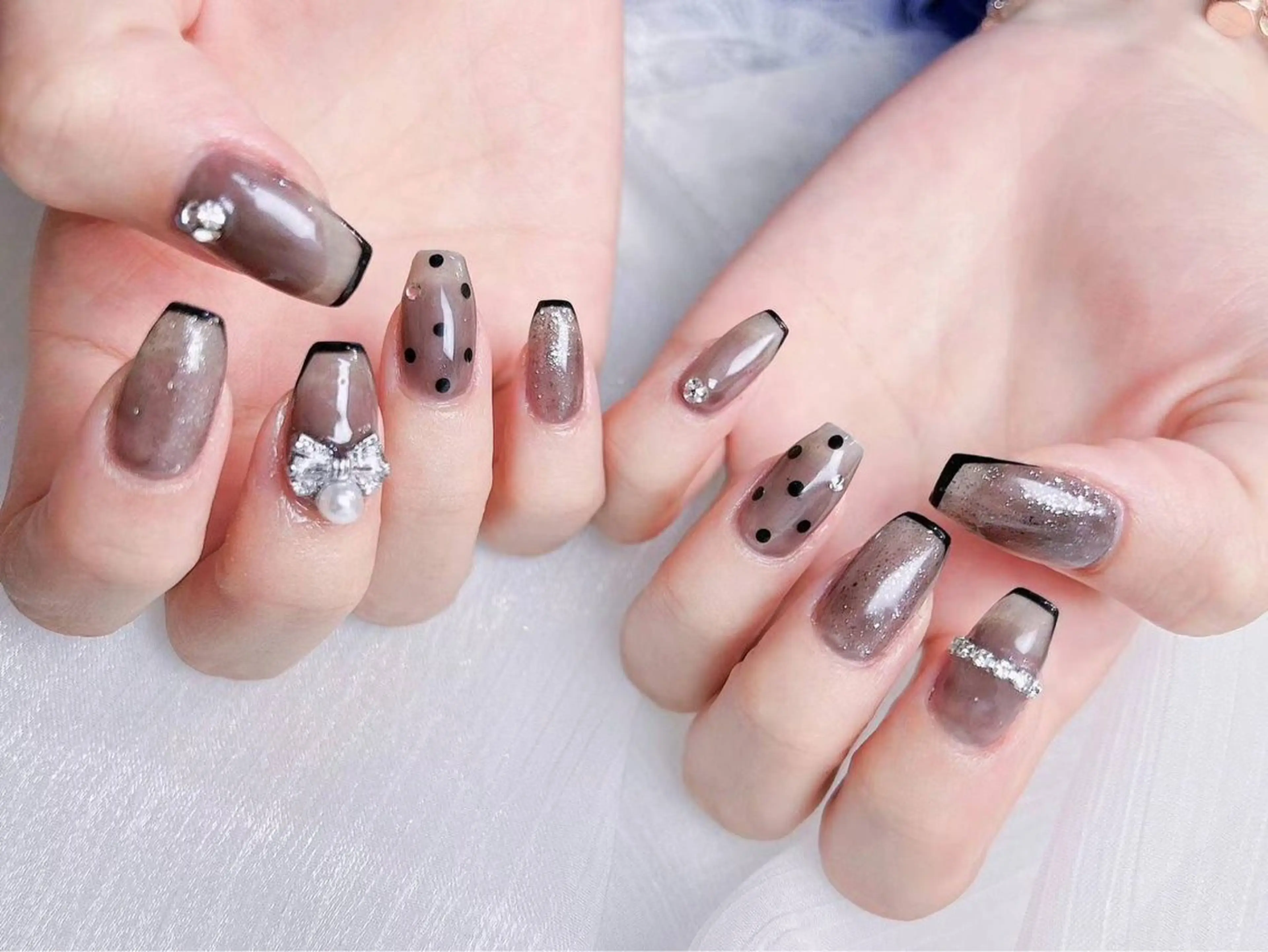 ネイル アートネイル フラワーネイル フットネイル ジェルネイル マグネットネイル Babarla　Nail　Salon所属・babarla Nailのネイルデザイン