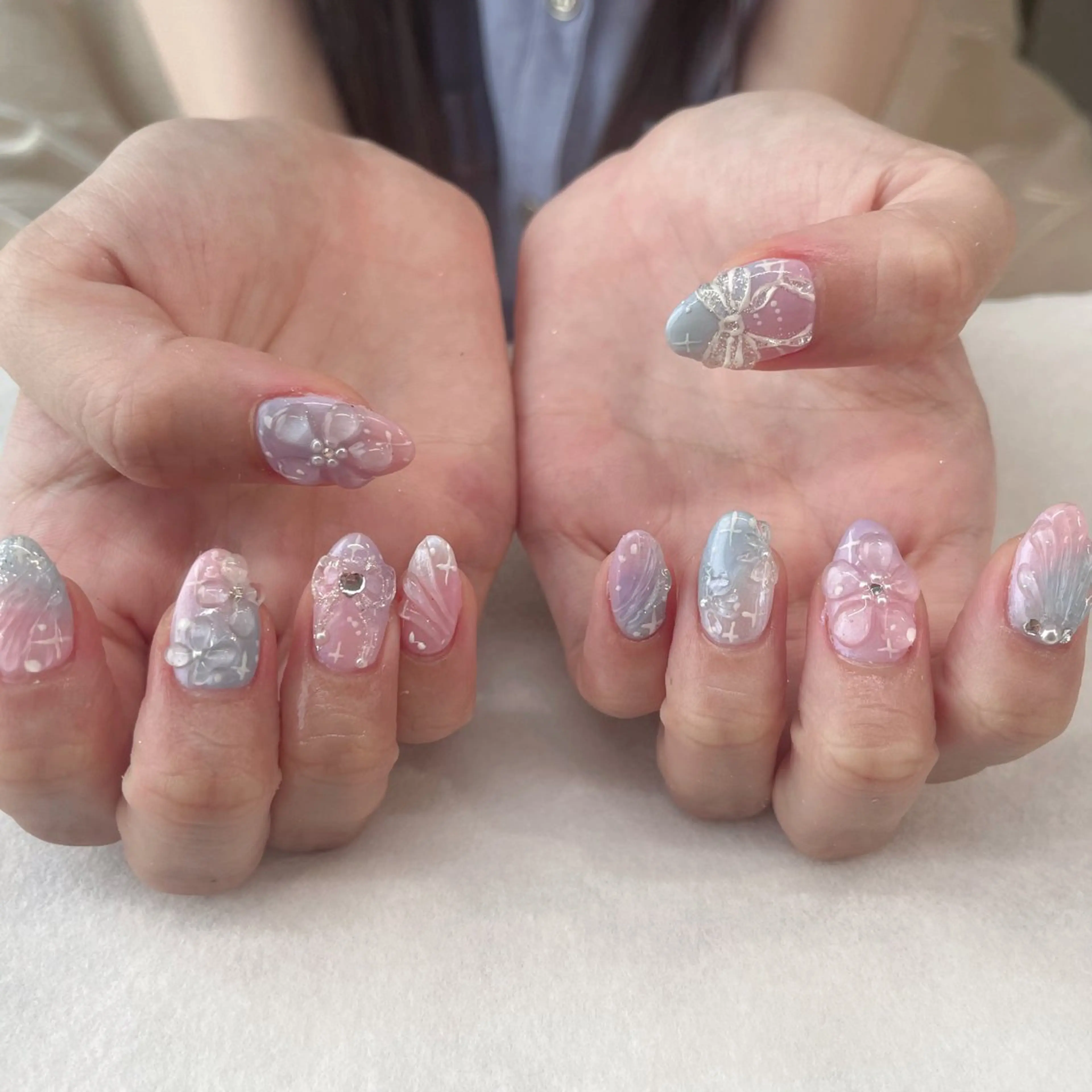 ネイル ハンドネイル 💎🐰 saki. m 🐰💎のネイルデザイン