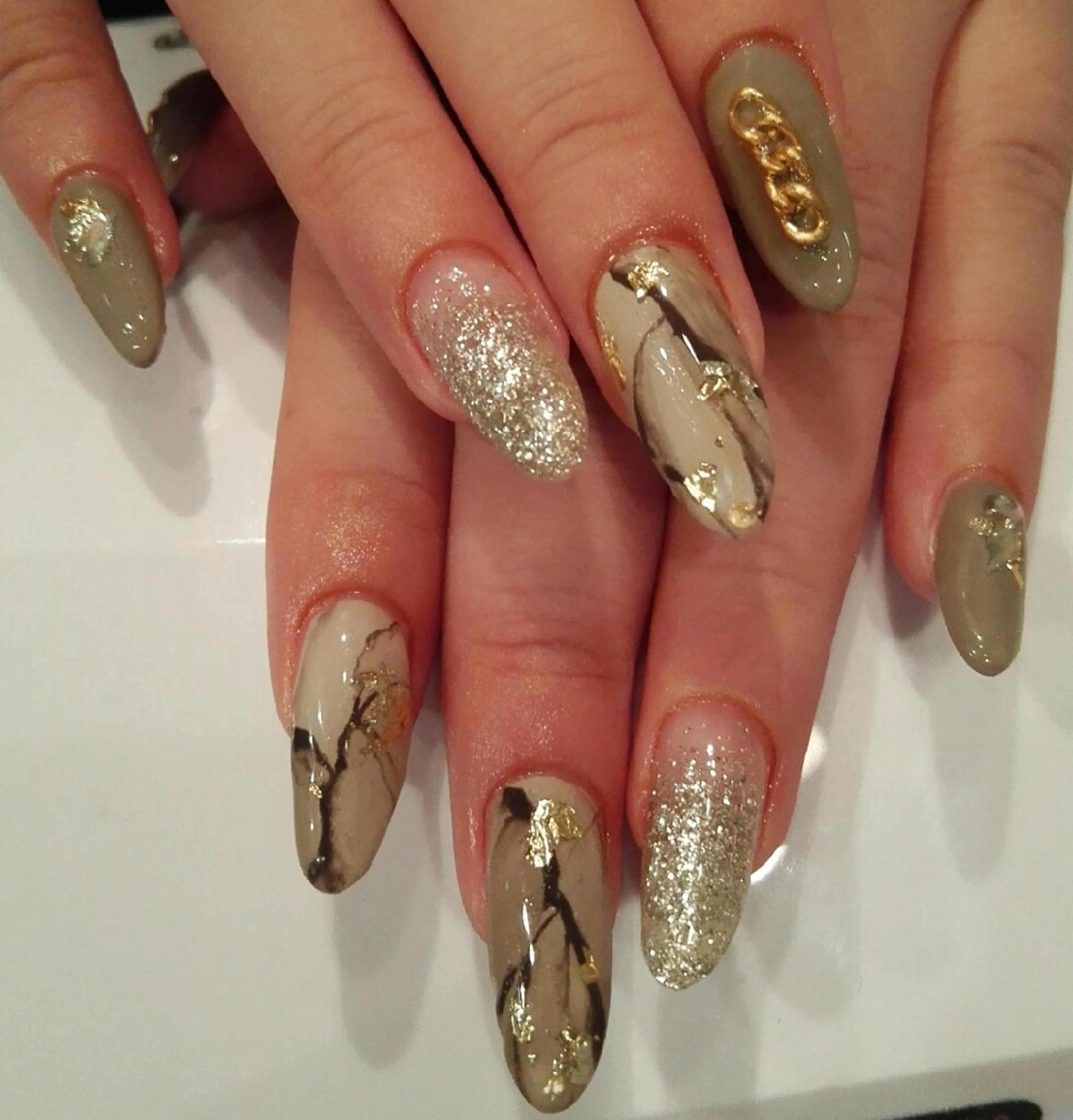 ネイル 大理石ネイル(マーブル) ハンドネイル private salon mieのネイルデザイン