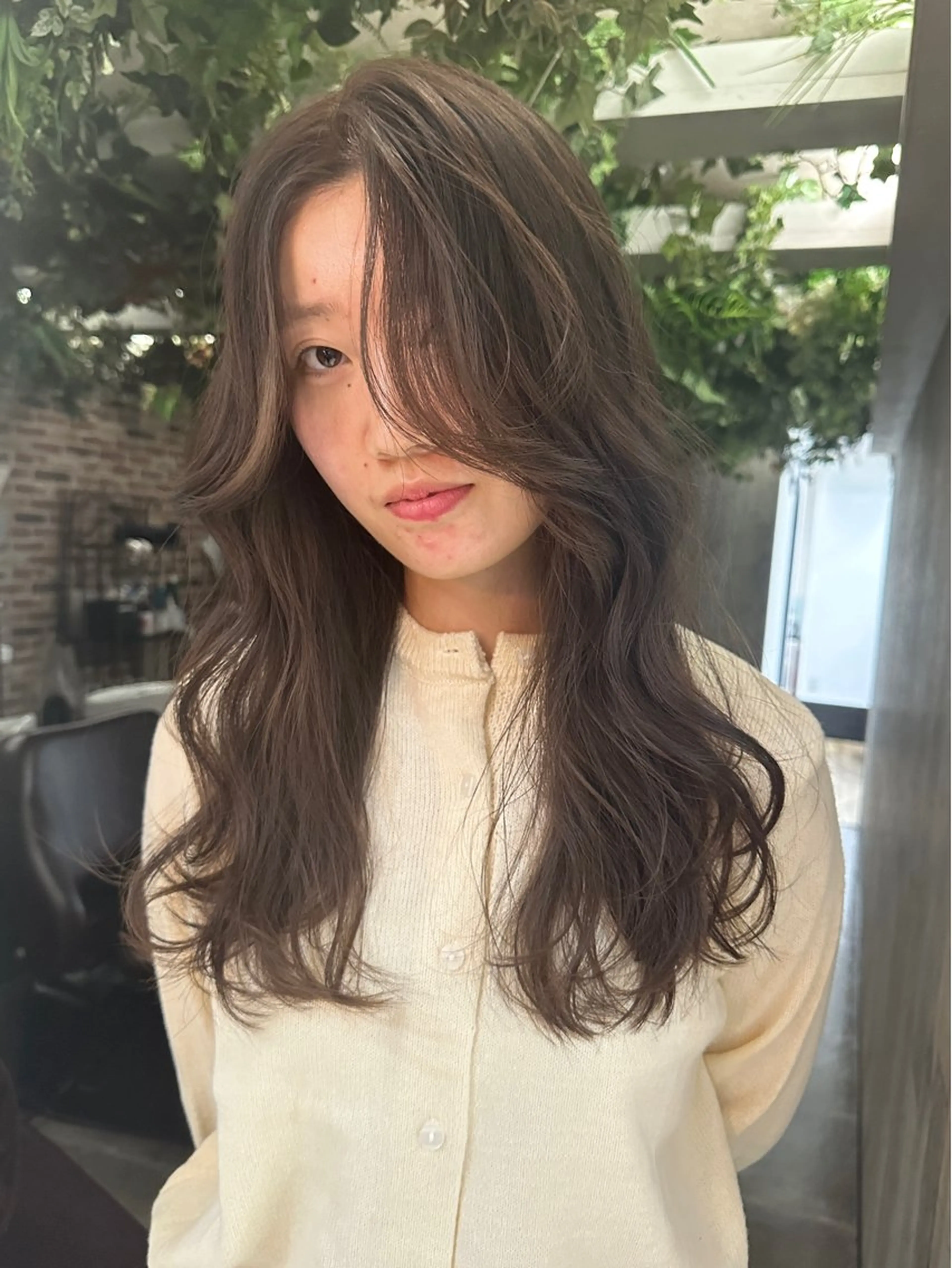 ミディアム カット ヘアカラー 艶カラー/フェイス レイヤー/たむのヘアスタイル