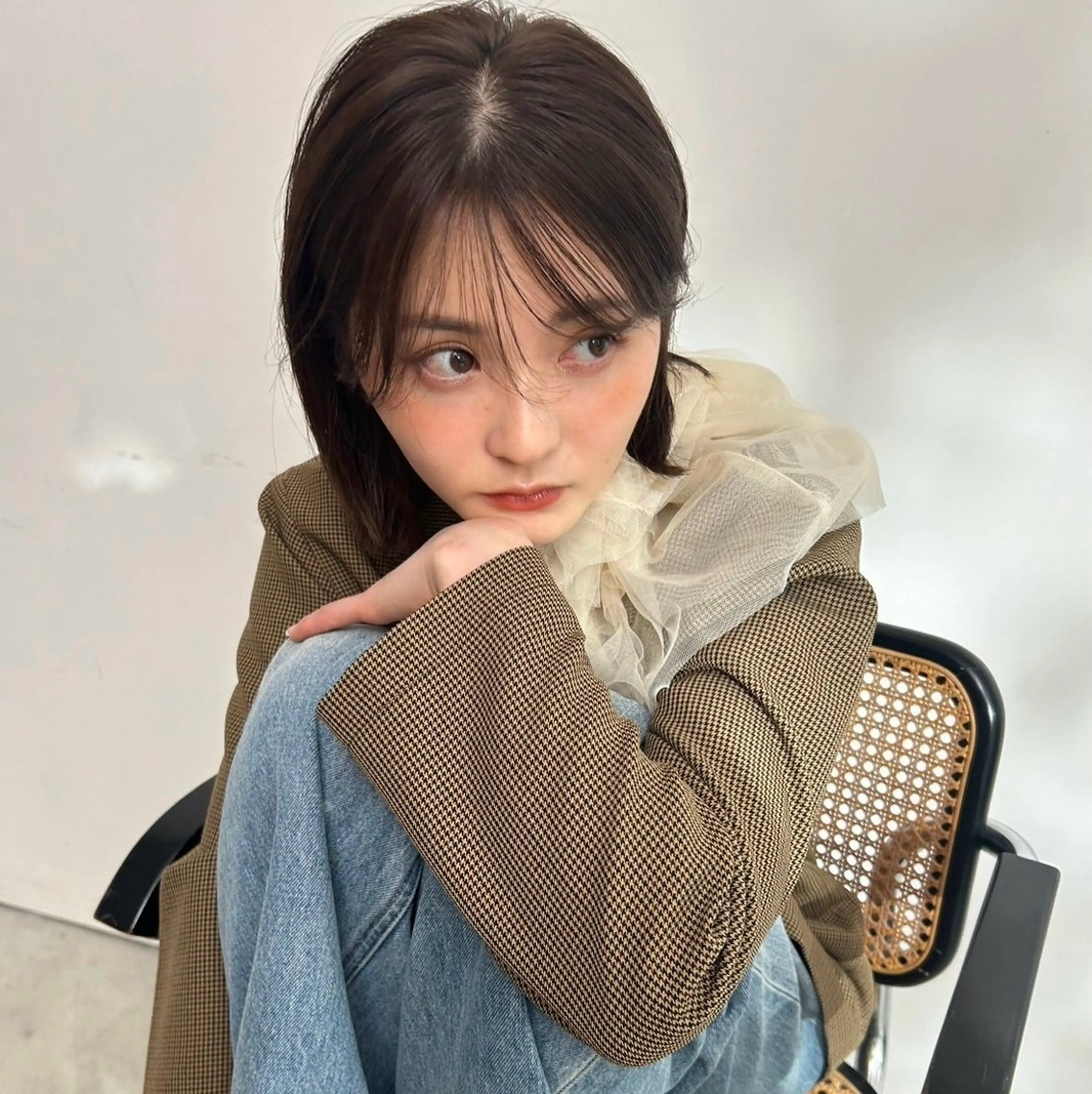 ミディアム 透明感カラー/ レイヤー🪽千優のヘアスタイル