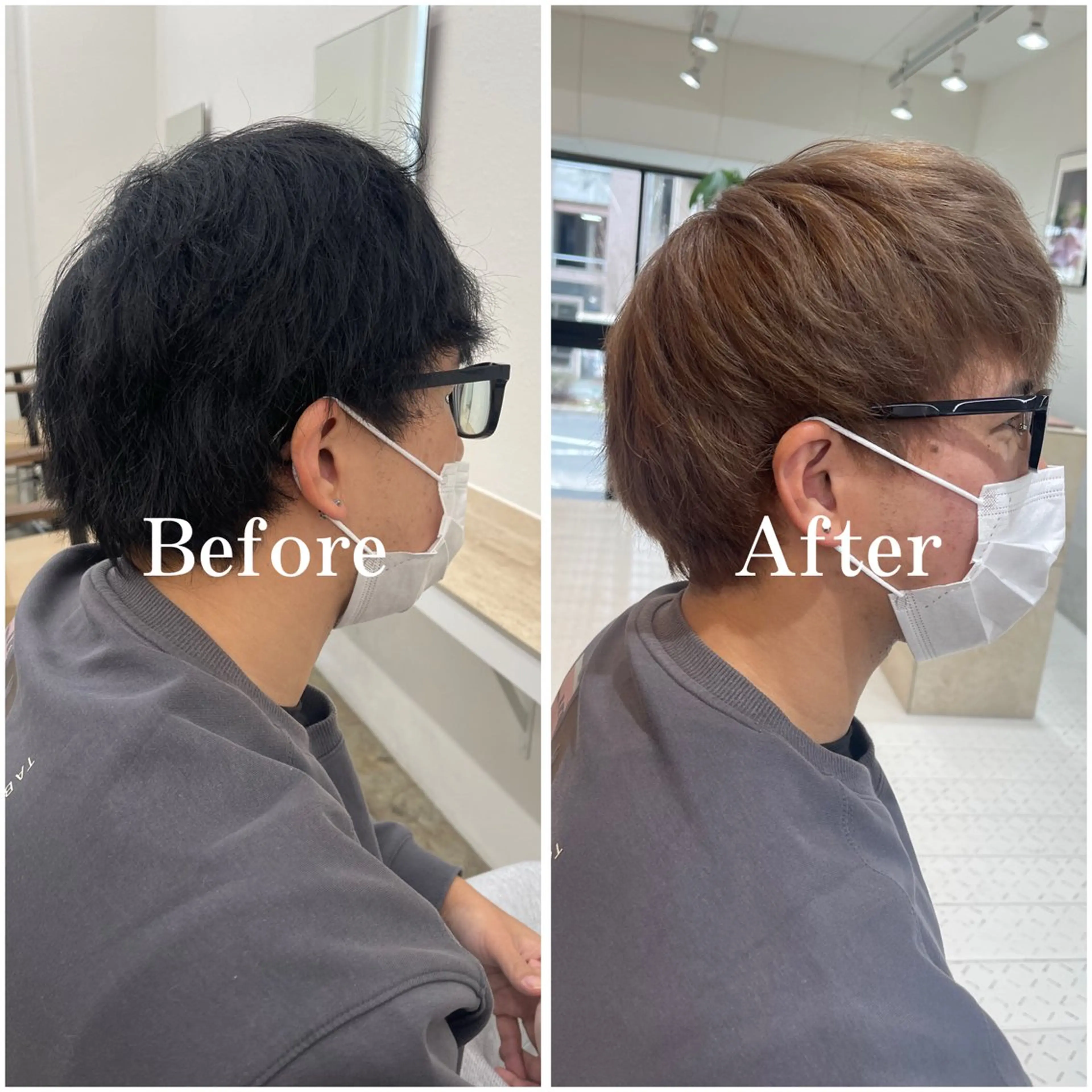 カラー メンズ メンズブリーチ ブリーチ デザインカラー 縮毛矯正 ヘアカラー ムラ修正/ ハイトーン💖Riaのヘアスタイル