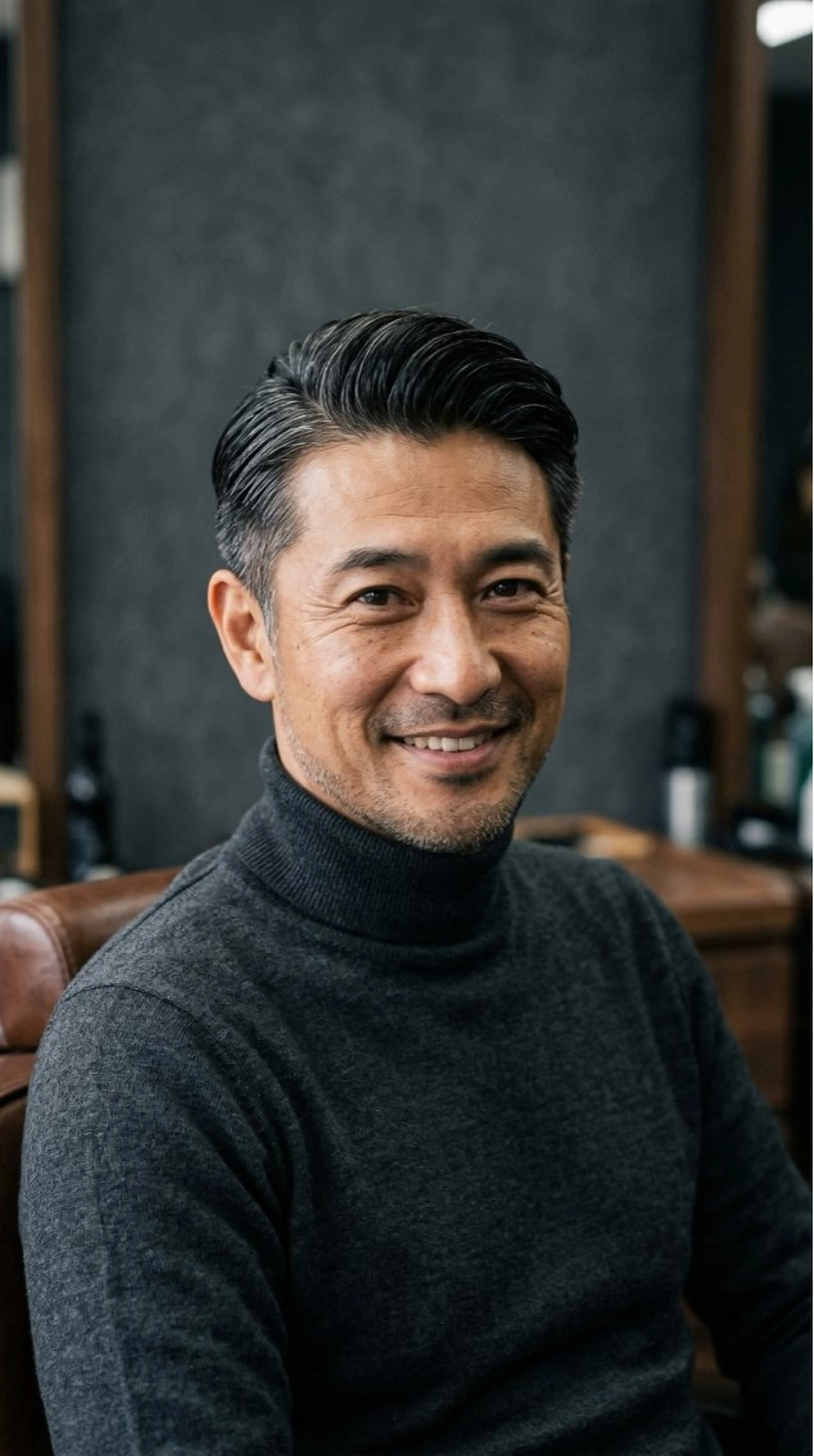 ショート メンズ 七三 刈り上げ カット 🔮メンズ縮毛矯正 毛流れパーマ💎竹永のヘアスタイル