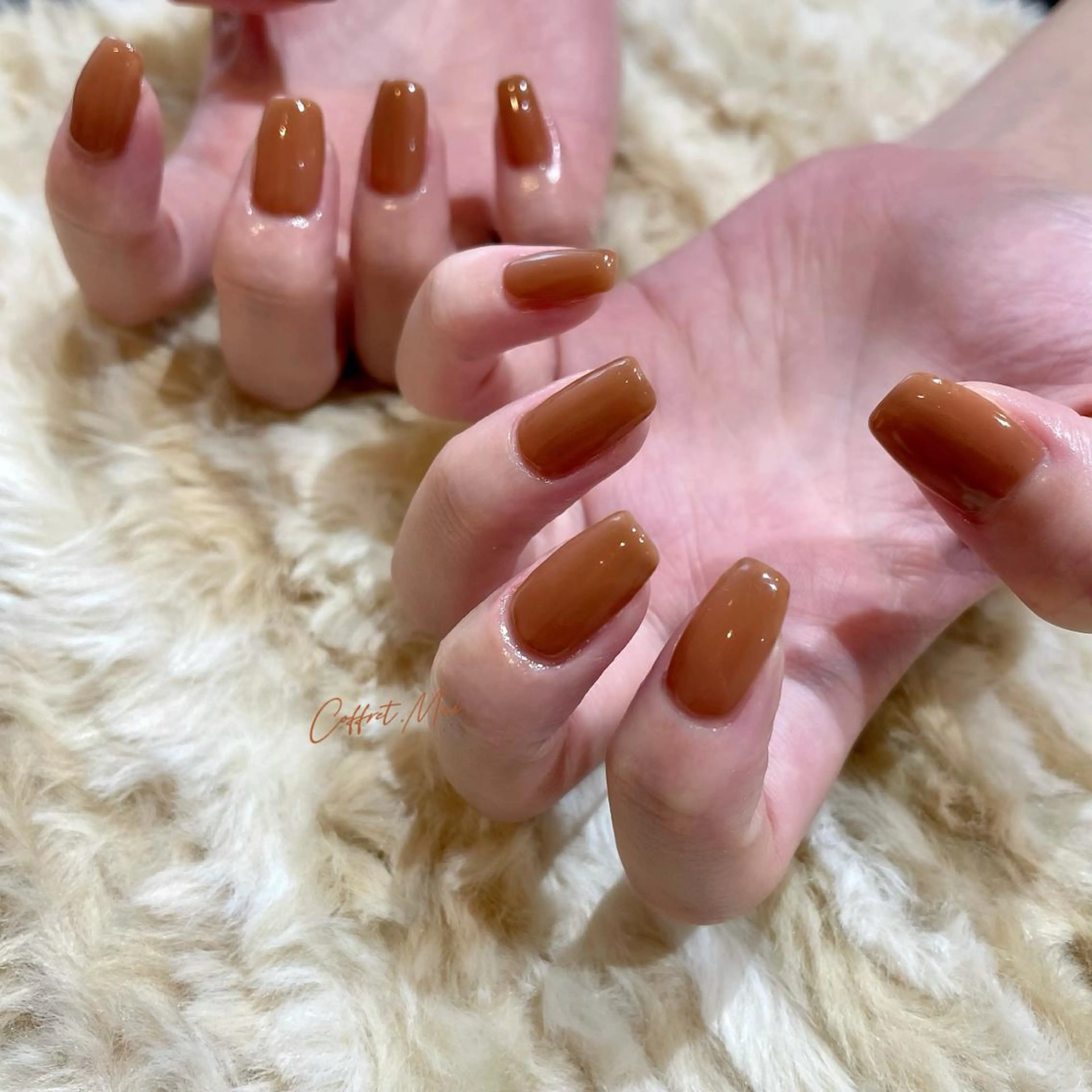 ネイル ブラウン WOLTOKYO池袋 💕maiのネイルデザイン