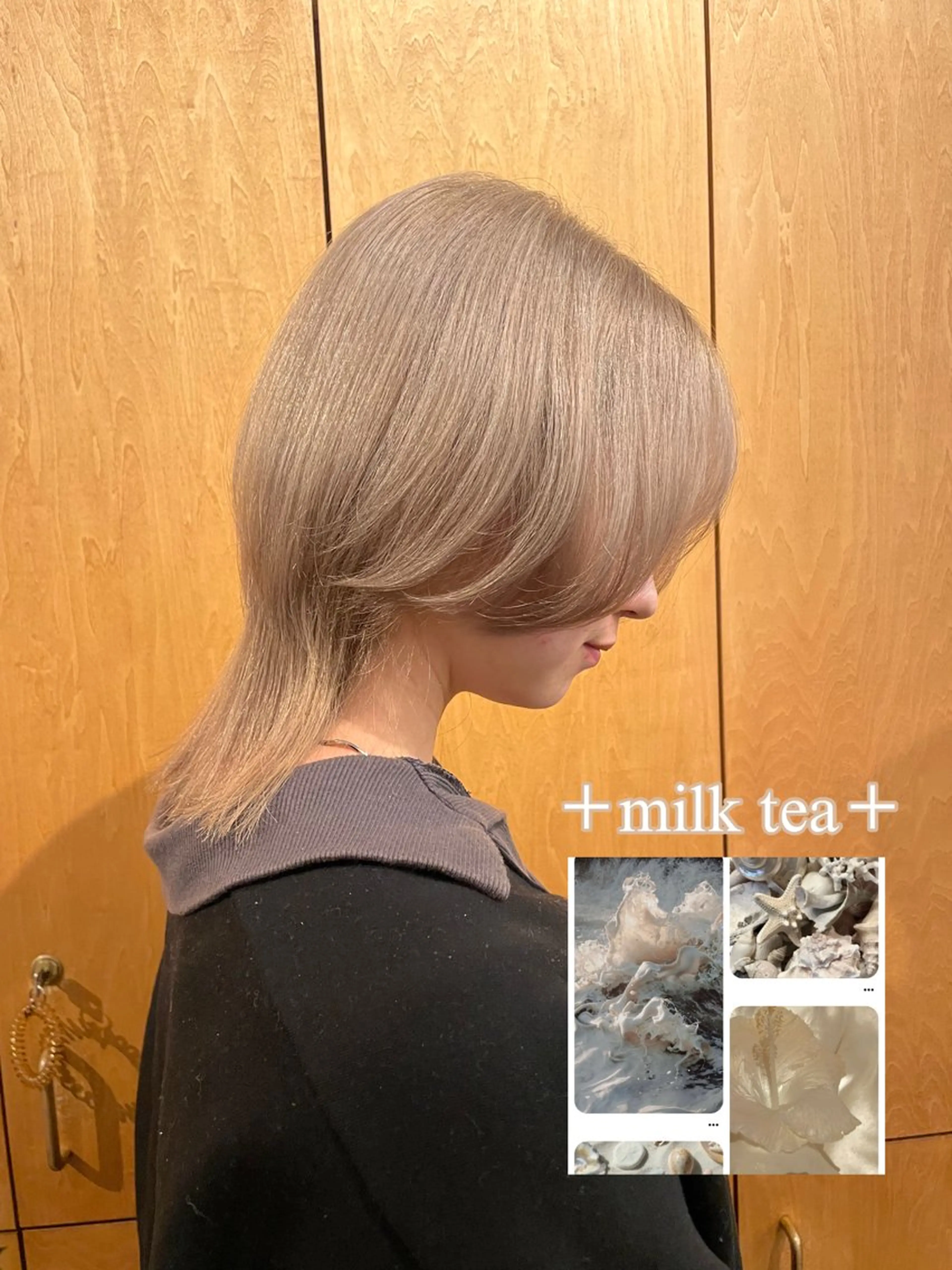 ミディアム カラー ブリーチ ヘアカラー ⋆*ブリーチカラ ー/愛佳.⋆𝜗𝜚のヘアスタイル