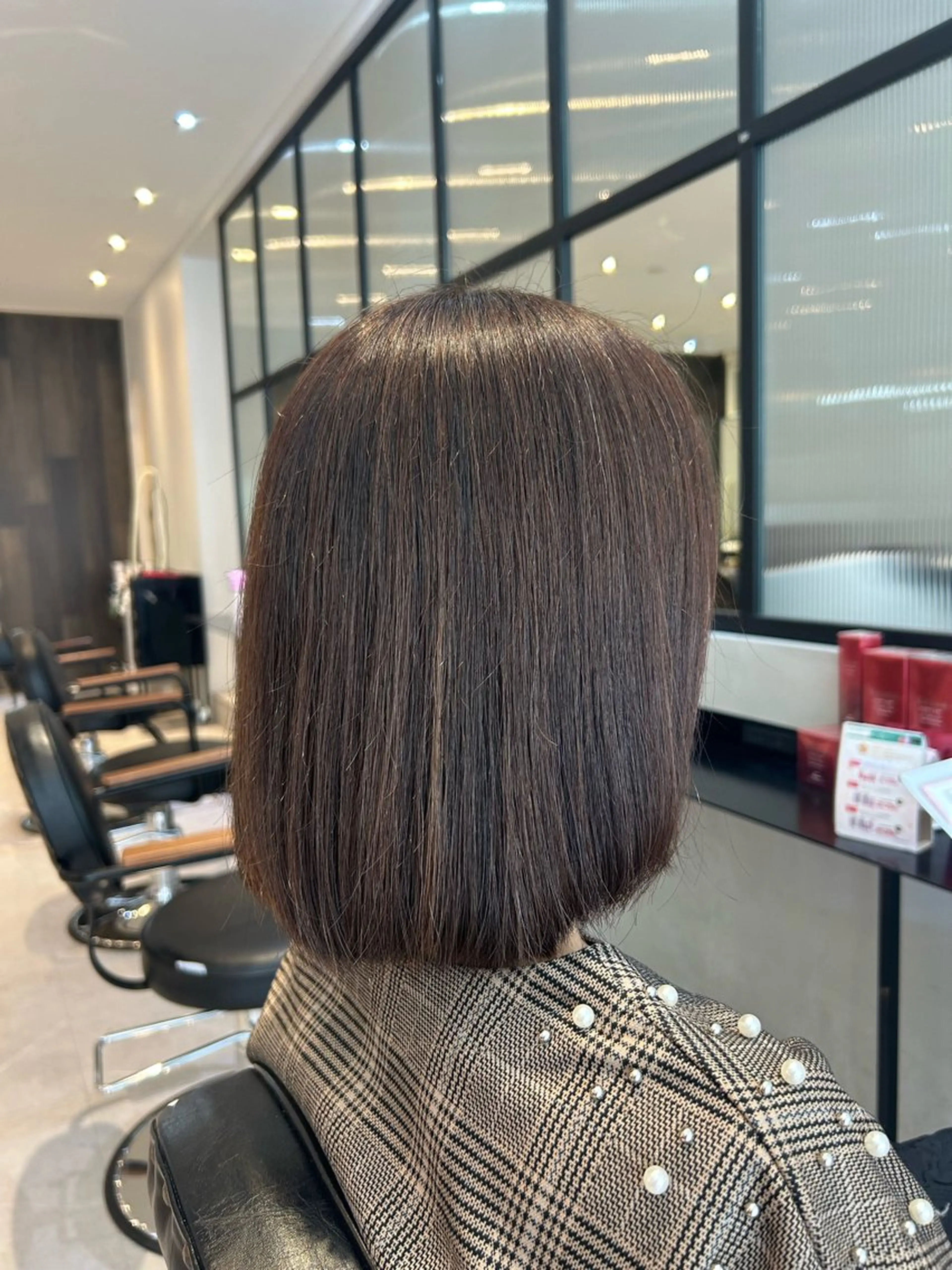 ミディアム カラー ヘアカラー トリートメント 縮毛矯正/カット/ 韓国ヘア/蛯原🍤のヘアスタイル