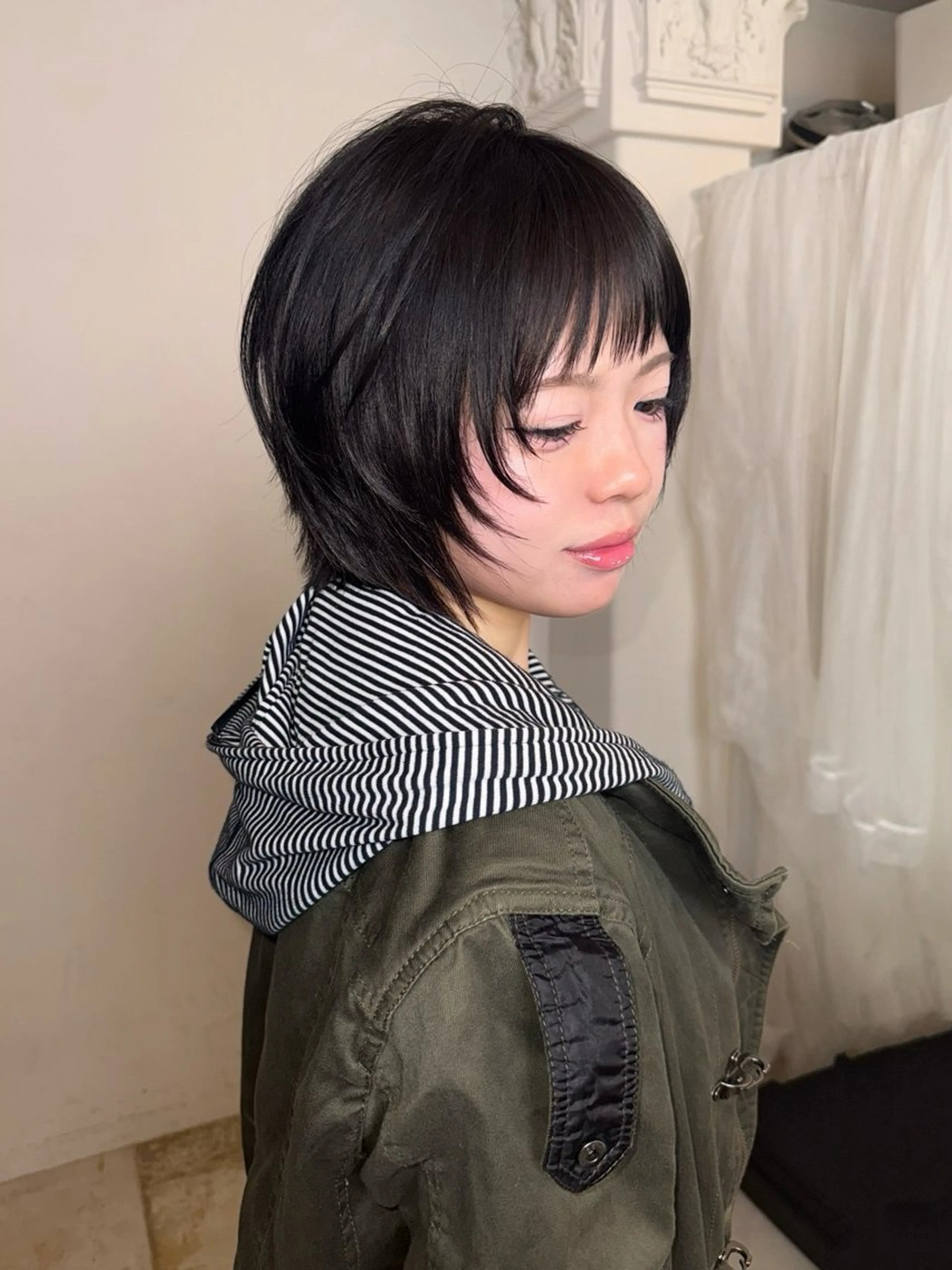 ショート カット トリートメント ヘッドスパ ヘアセット HARUNA/原宿/ デザイン/カットのヘアスタイル