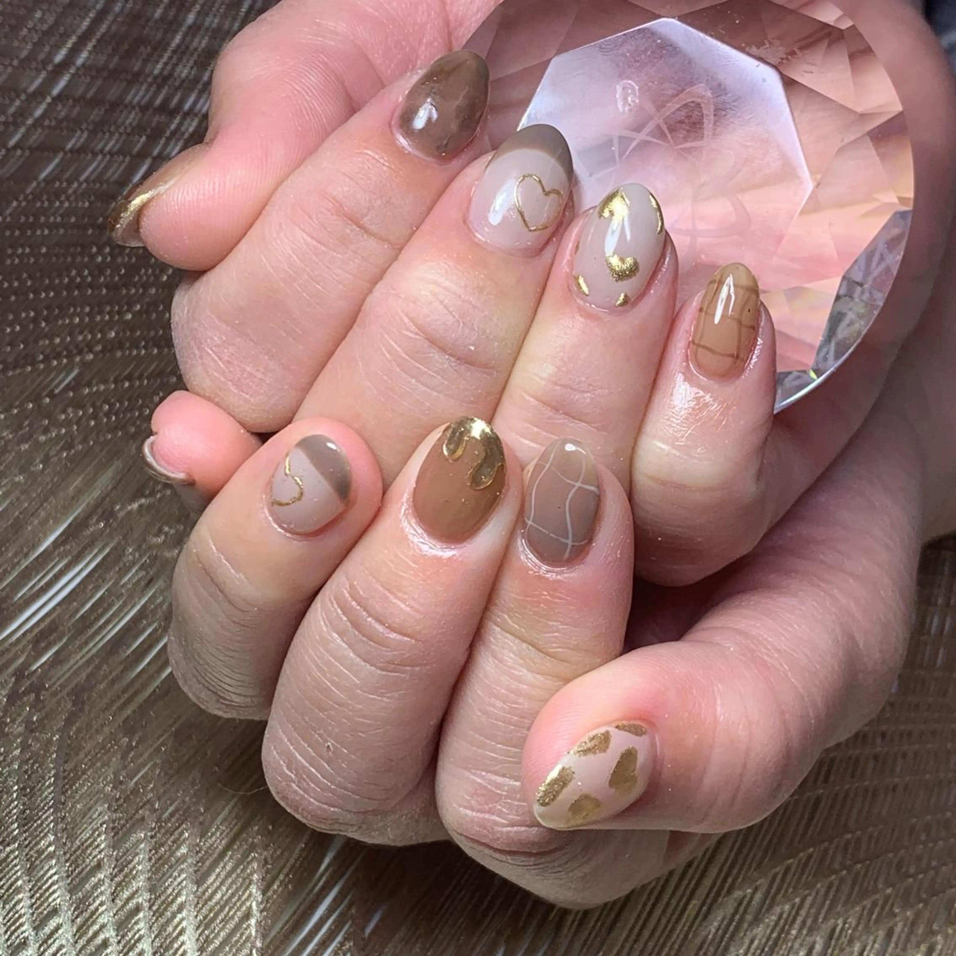 ネイル ハンドネイル καρδιά -ｶﾙﾃﾞｨｱ-のネイルデザイン