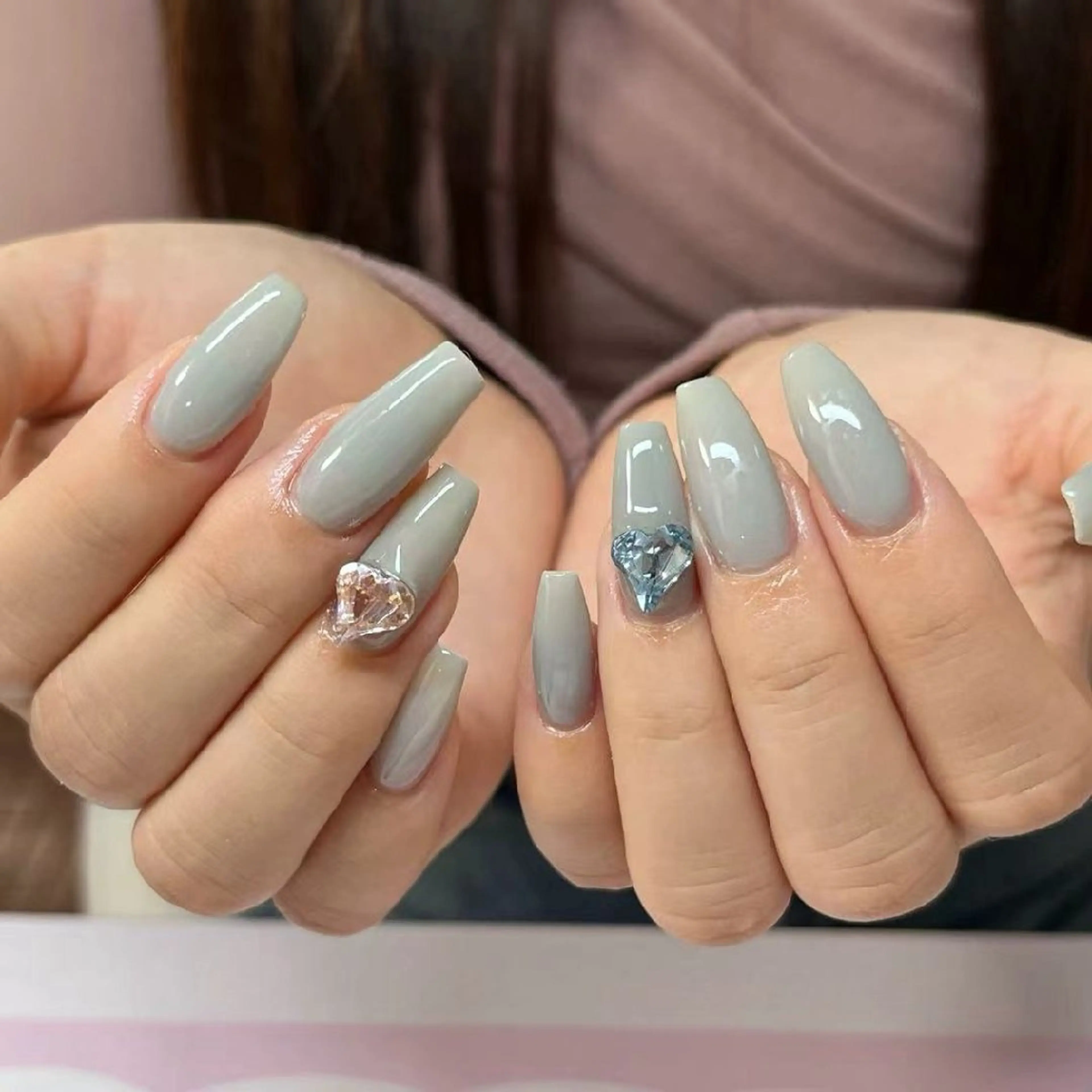 ネイル 氷ネイル・うるうるネイル 韓国ネイル ラメ(グリッター) シンプルネイル ✨モデル募集✨ まつ毛のマツエク・マツパデザイン