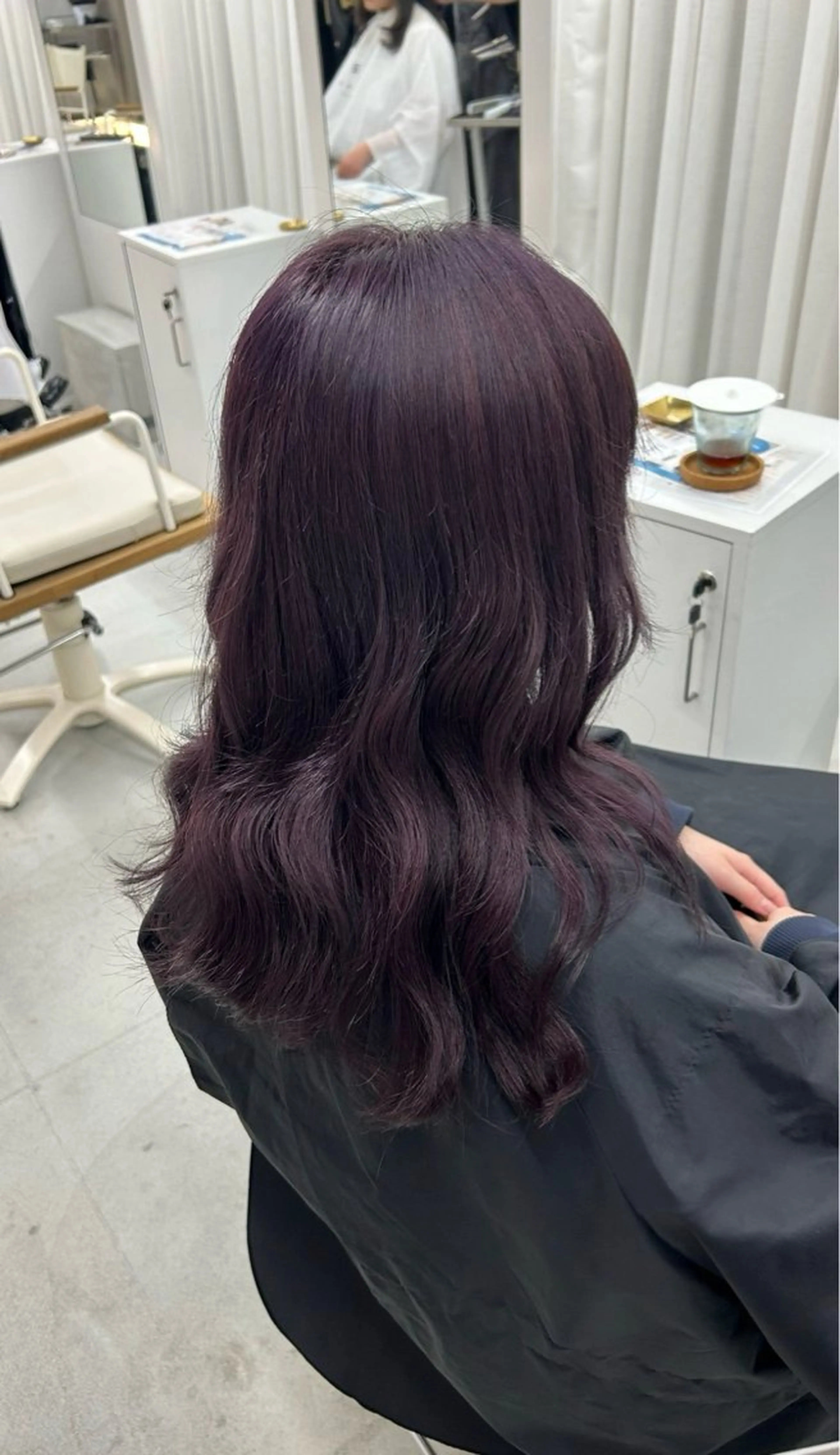 セミロング カラー ハイトーン/艶髪/ 暗髪/韓国/sanaのヘアスタイル