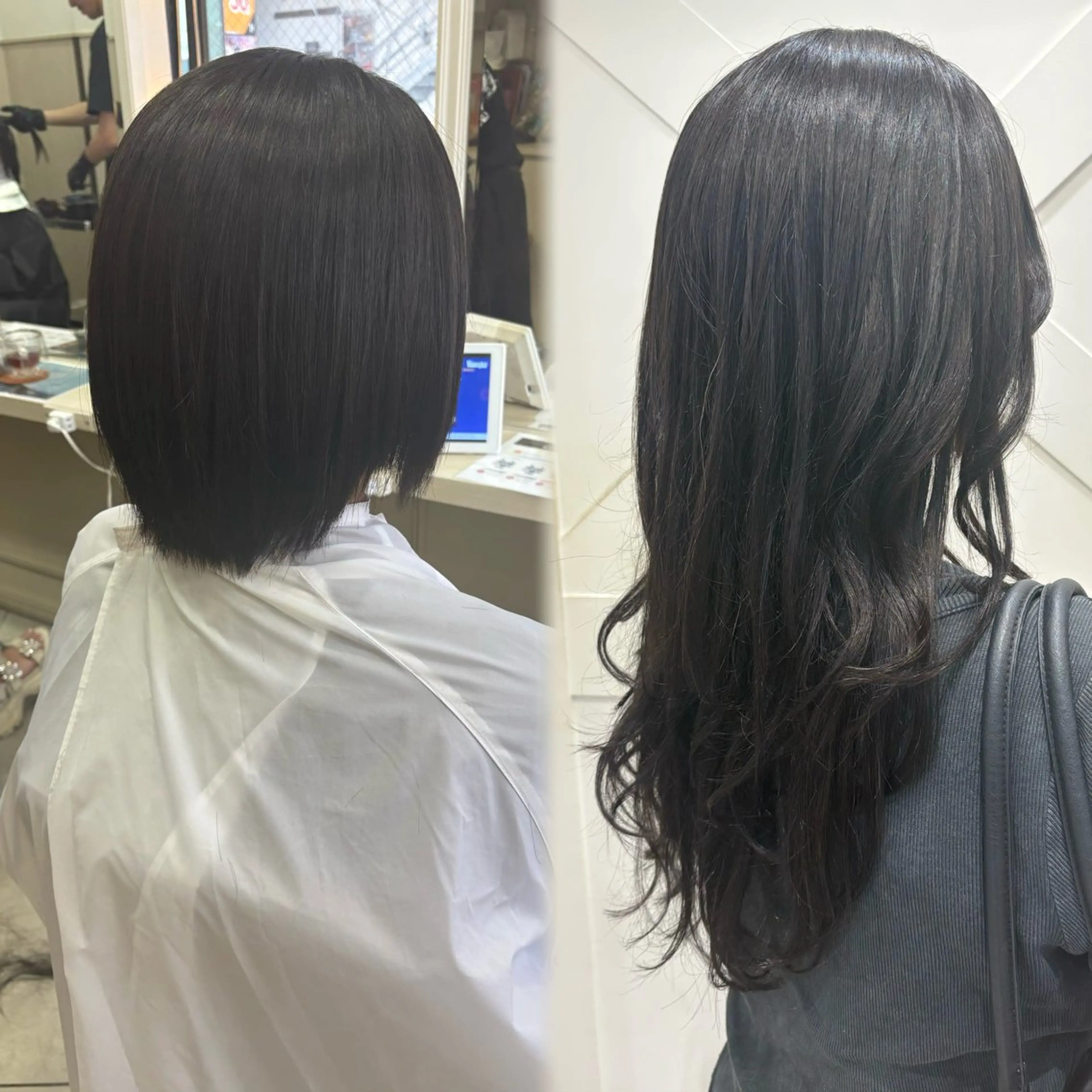 ロング カラー シールエクステ エクステ 韓国風ヘア ケアブリーチハイトー ンシールエクステのヘアスタイル