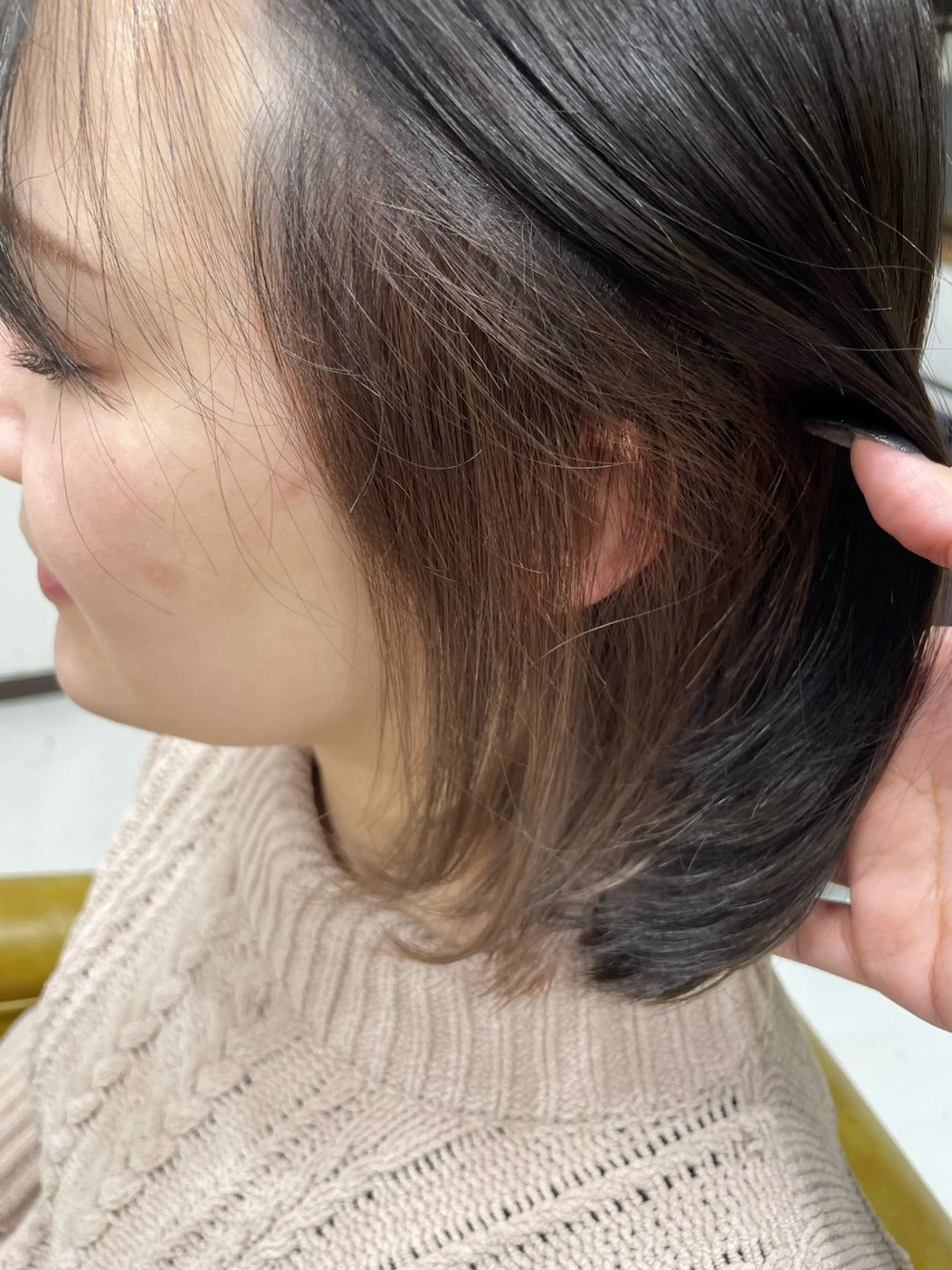 ミディアム カラー 大内 カオリのヘアスタイル