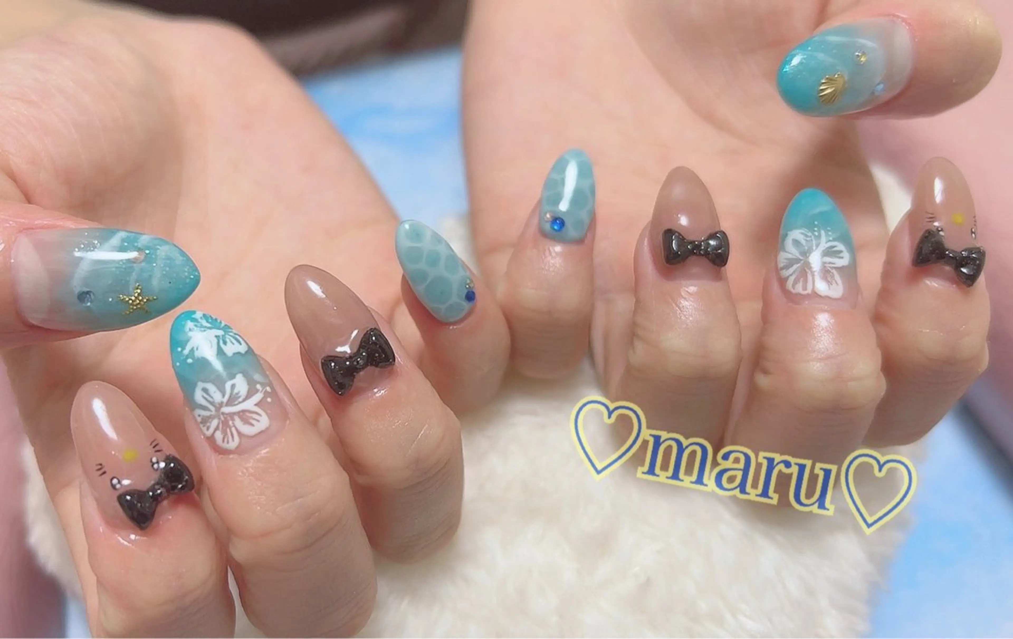 ネイル リボン ハンドネイル フットネイル まるみ ♡のその他イメージ