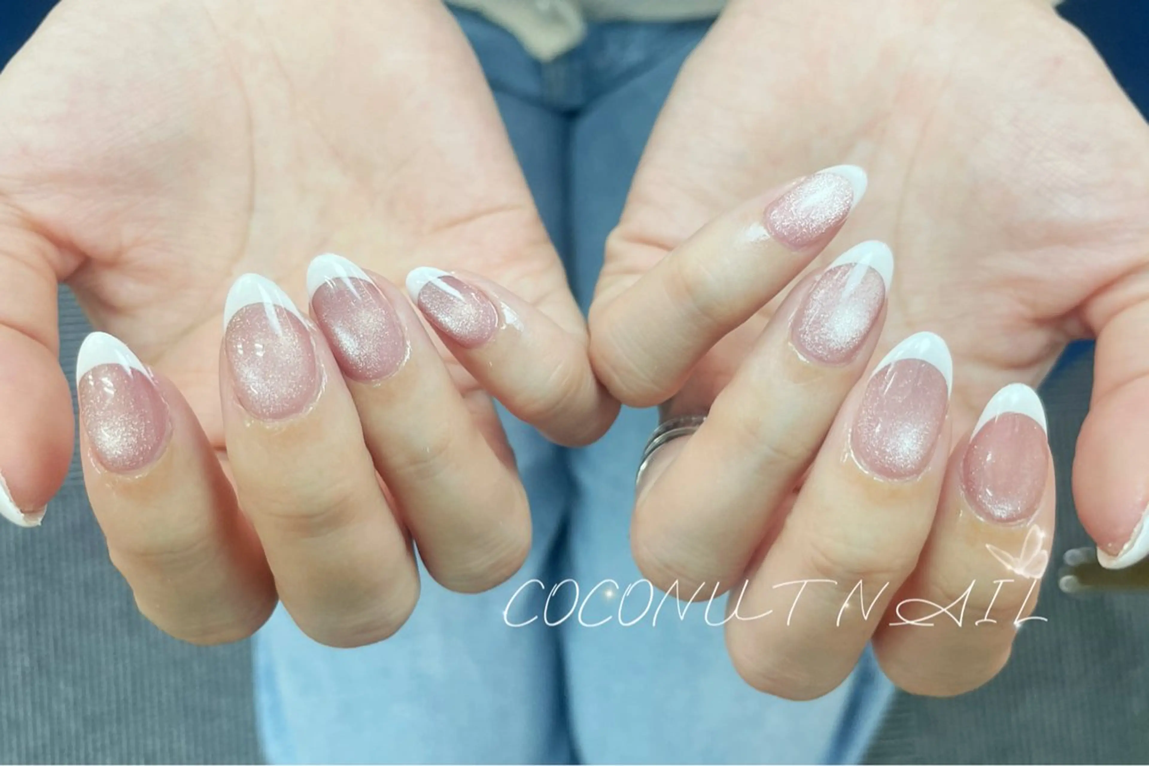 ネイル べっ甲ネイル フレンチネイル キラキラネイル マグネットネイル 大理石ネイル(マーブル) ハンドネイル 神田 ココナッツのネイルデザイン