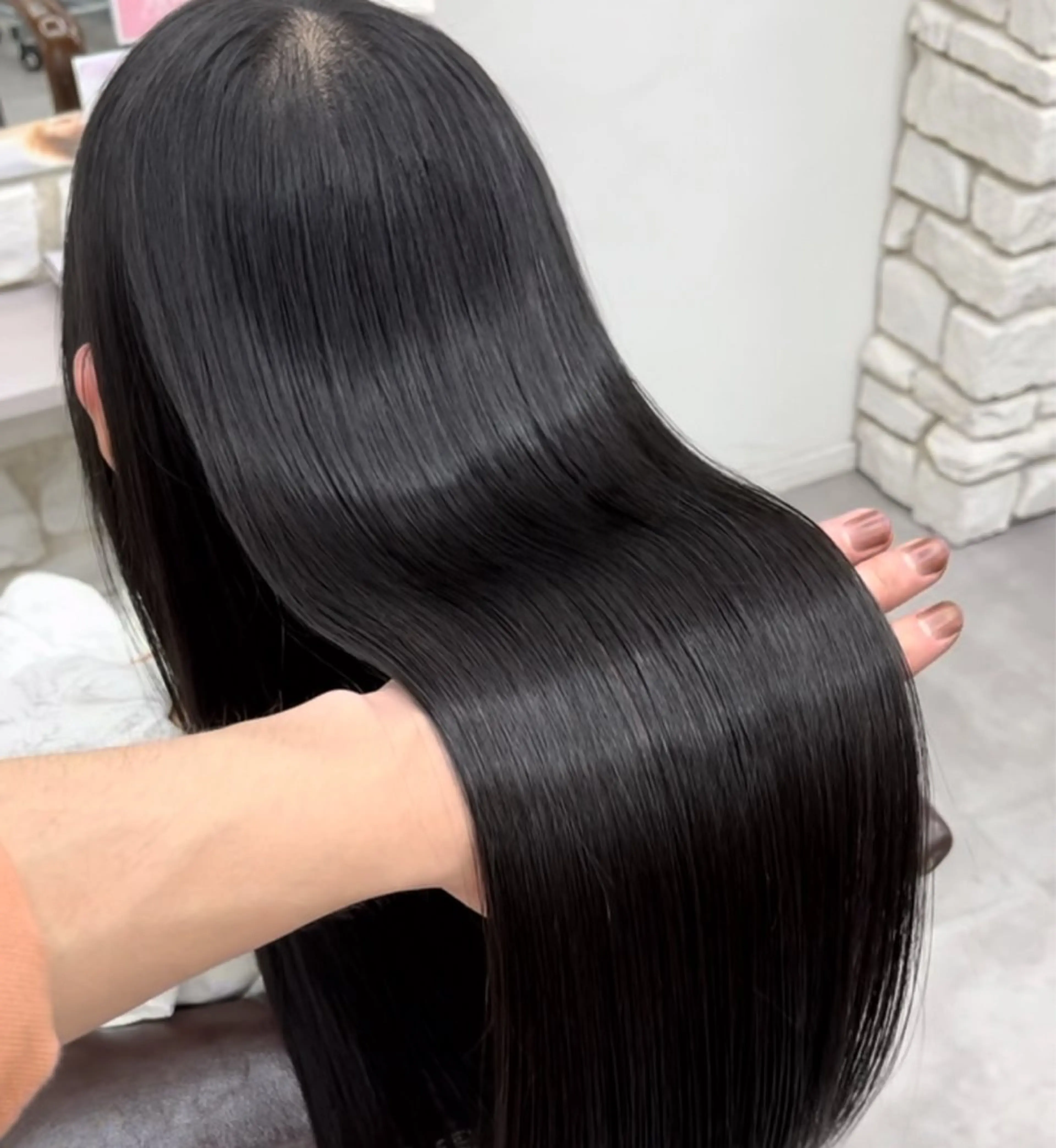 ロング 髪質改善 カット 縮毛矯正 トリートメント 天王寺髪質改善なら よしみさん✨のヘアスタイル