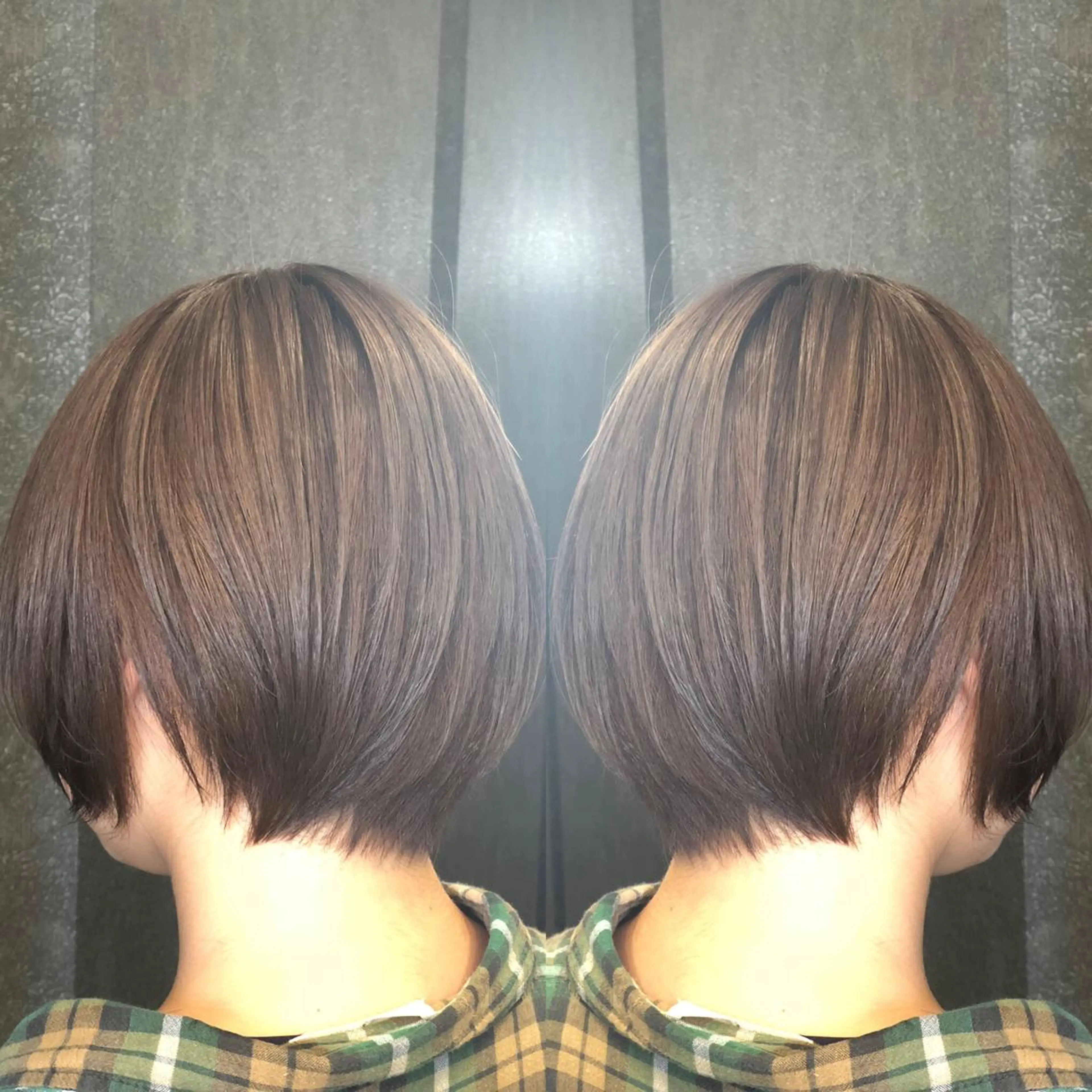 ショート カラー ショートボブ アッシュ ボブ ショートヘア 得能 雅人のヘアスタイル