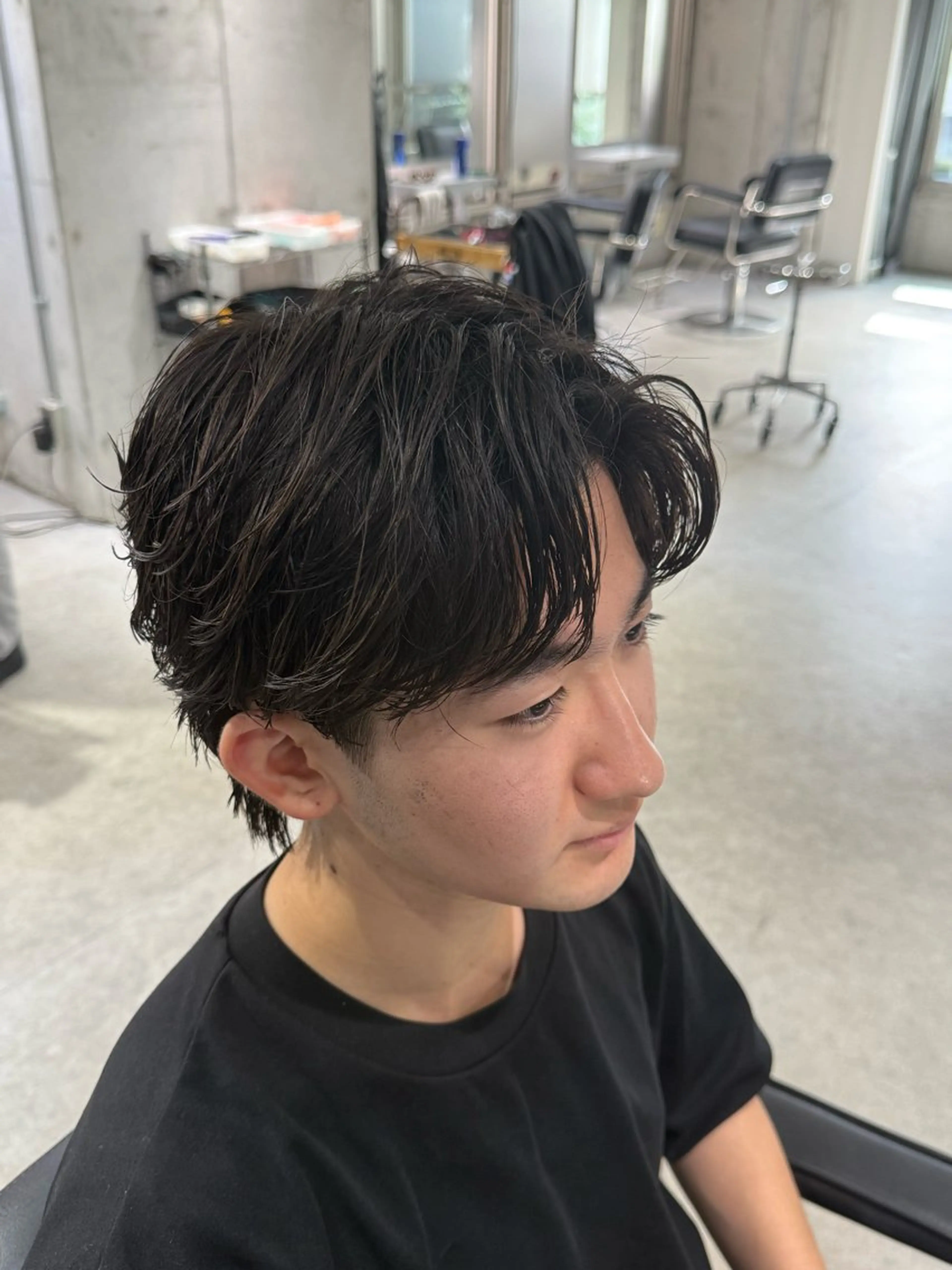 メンズ フェザーパーマ メンズパーマ カット パーマ MEN’SsalonHYPE所属・メンズカット/布施/ 秋山　涼のヘアスタイル