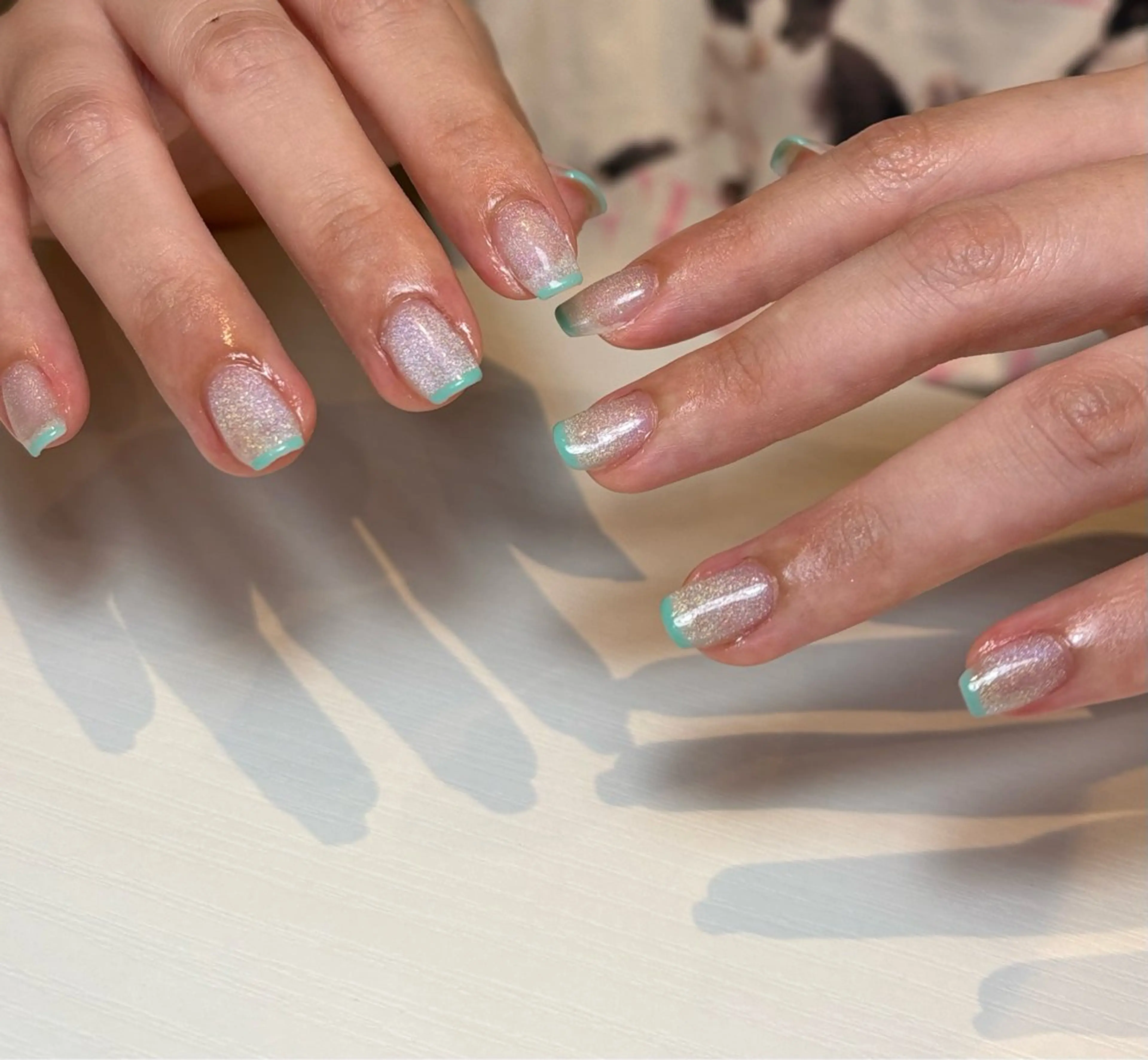 ネイル フレンチネイル 韓国ネイル マグネットネイル シンプルネイル 夏ネイル ハンドネイル Kai  nail Mayukoのネイルデザイン