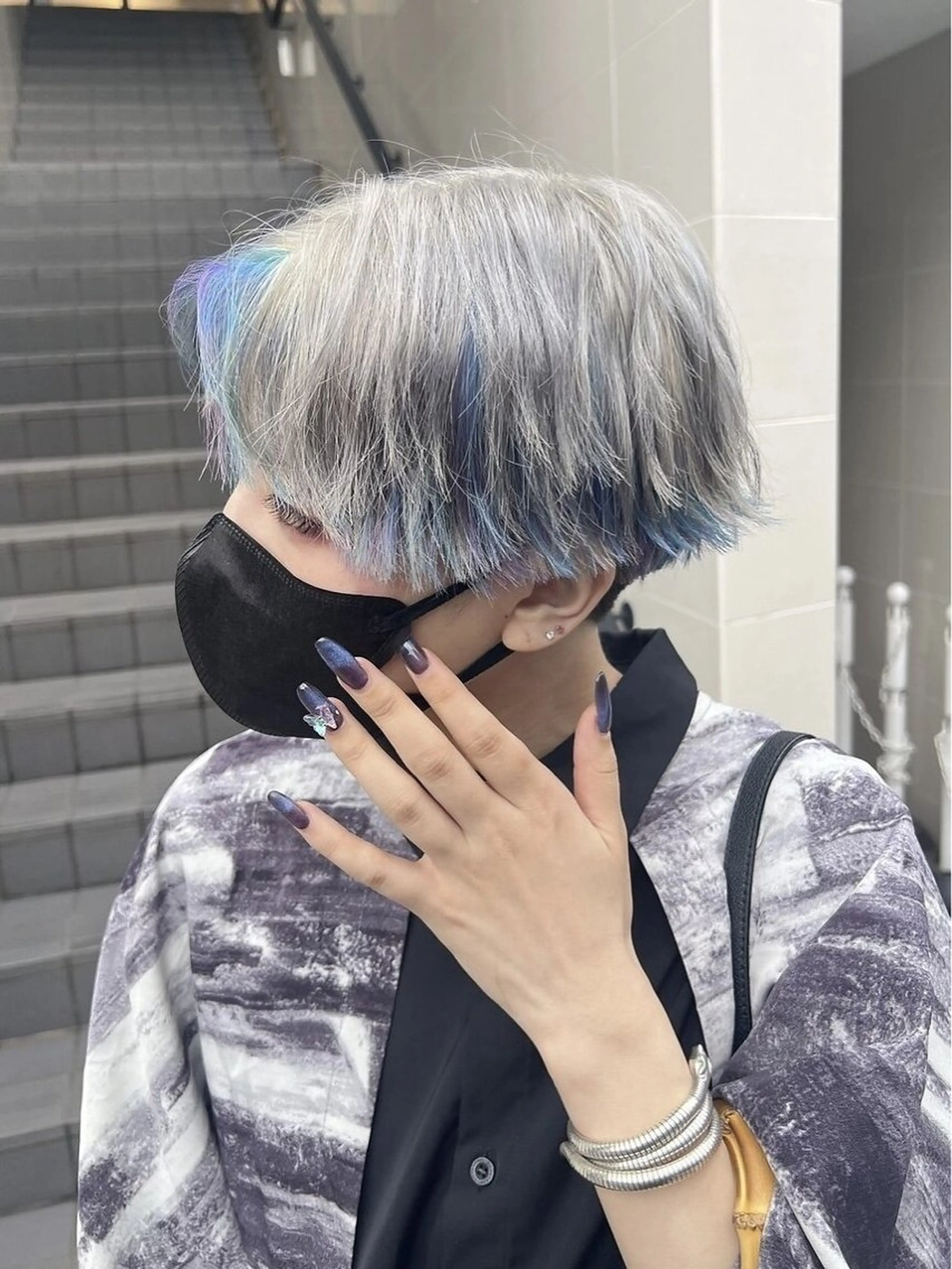 ショート カラー ブリーチ 透明感カラー ダブルカラー ハイトーンカラー ヘアカラー ハイトーン/ブリーチ 💙みずき💙のヘアスタイル