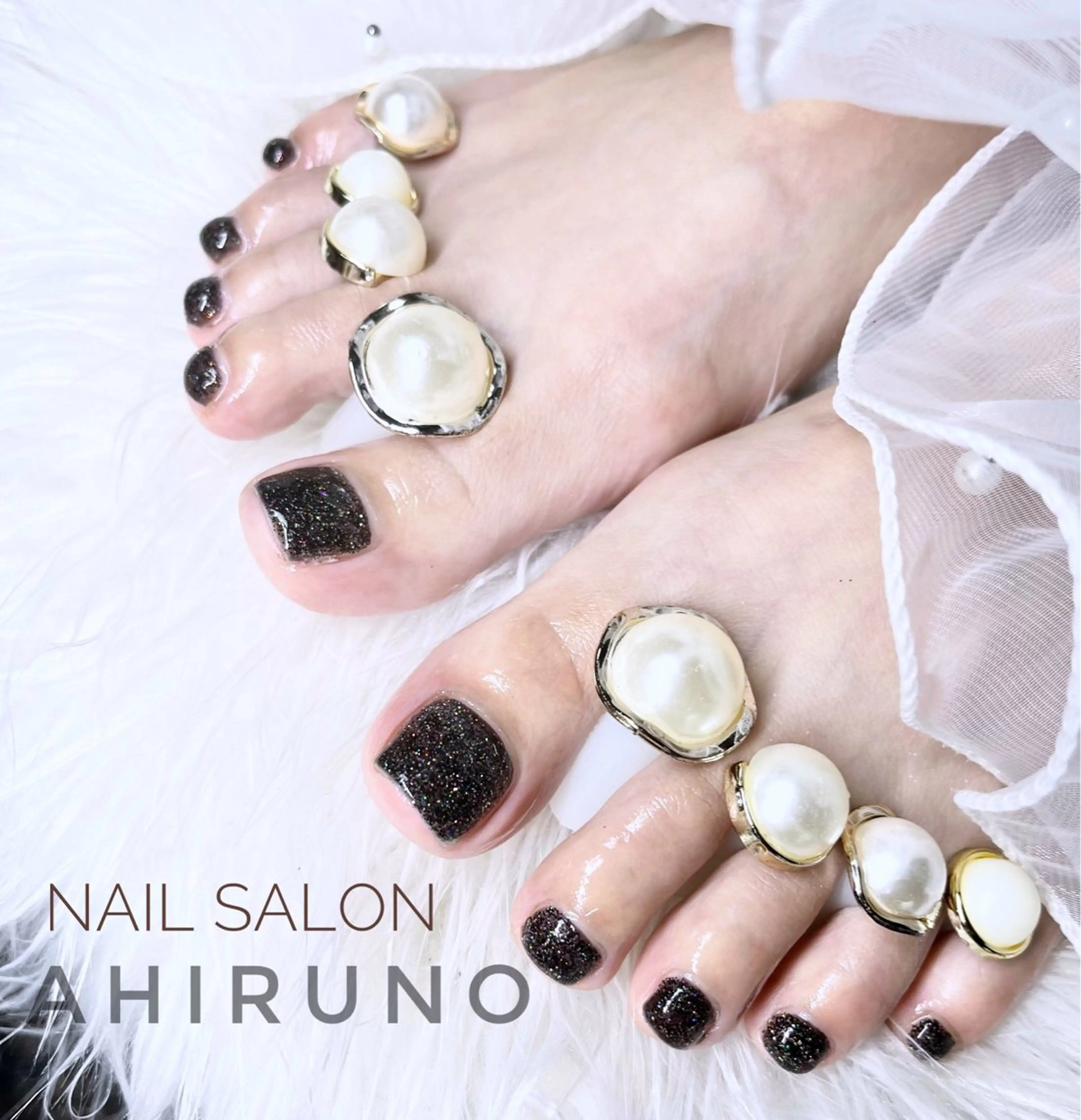 ネイル フットネイル ラメ(グリッター) フットネイル ａｈｉｒｕｎｏ ✿ ｙｕiのネイルデザイン