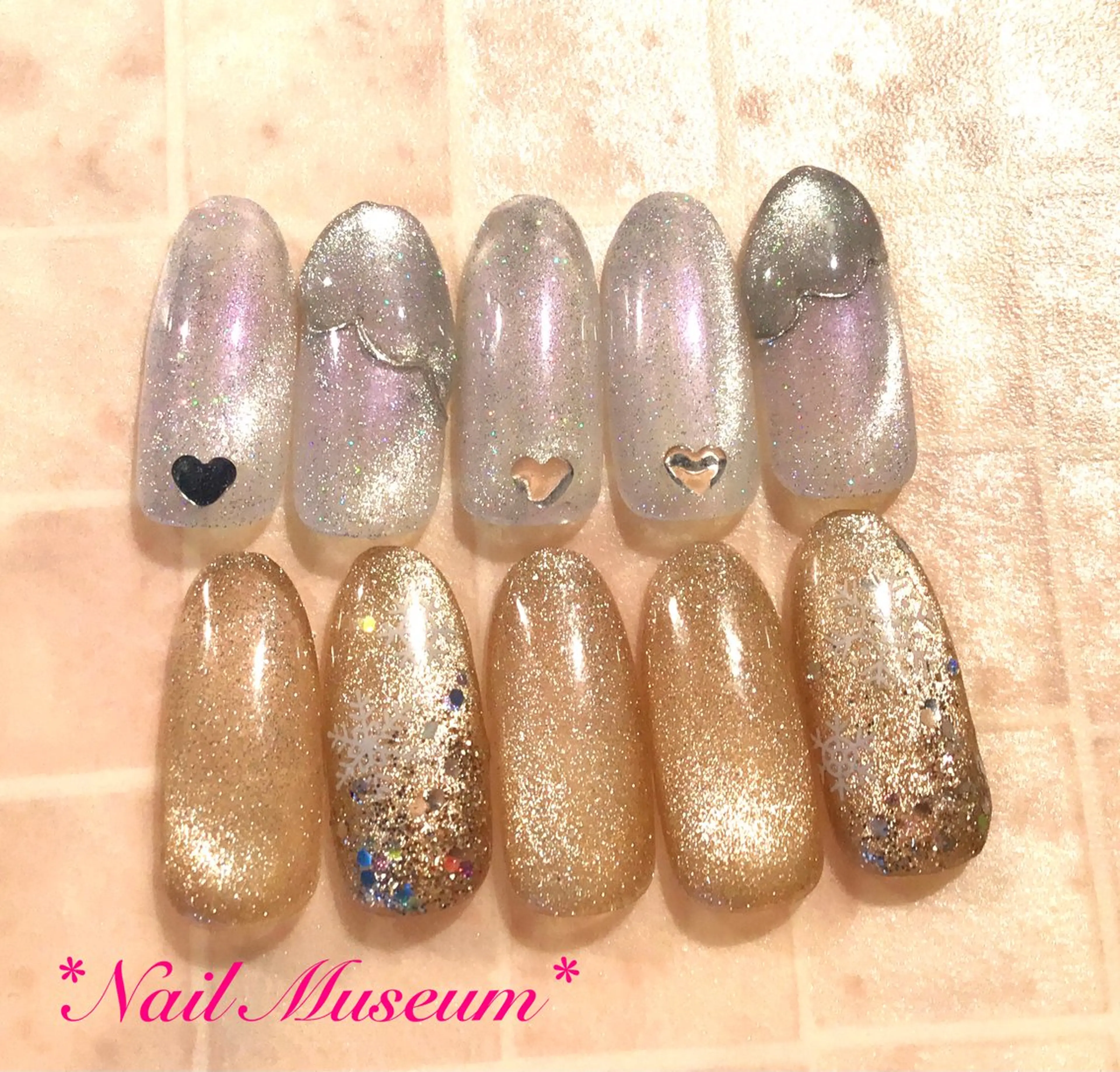 ネイル アートネイル フットネイル フレンチネイル ジェルネイル ハート マグネットネイル💛 Hayakawaのネイルデザイン