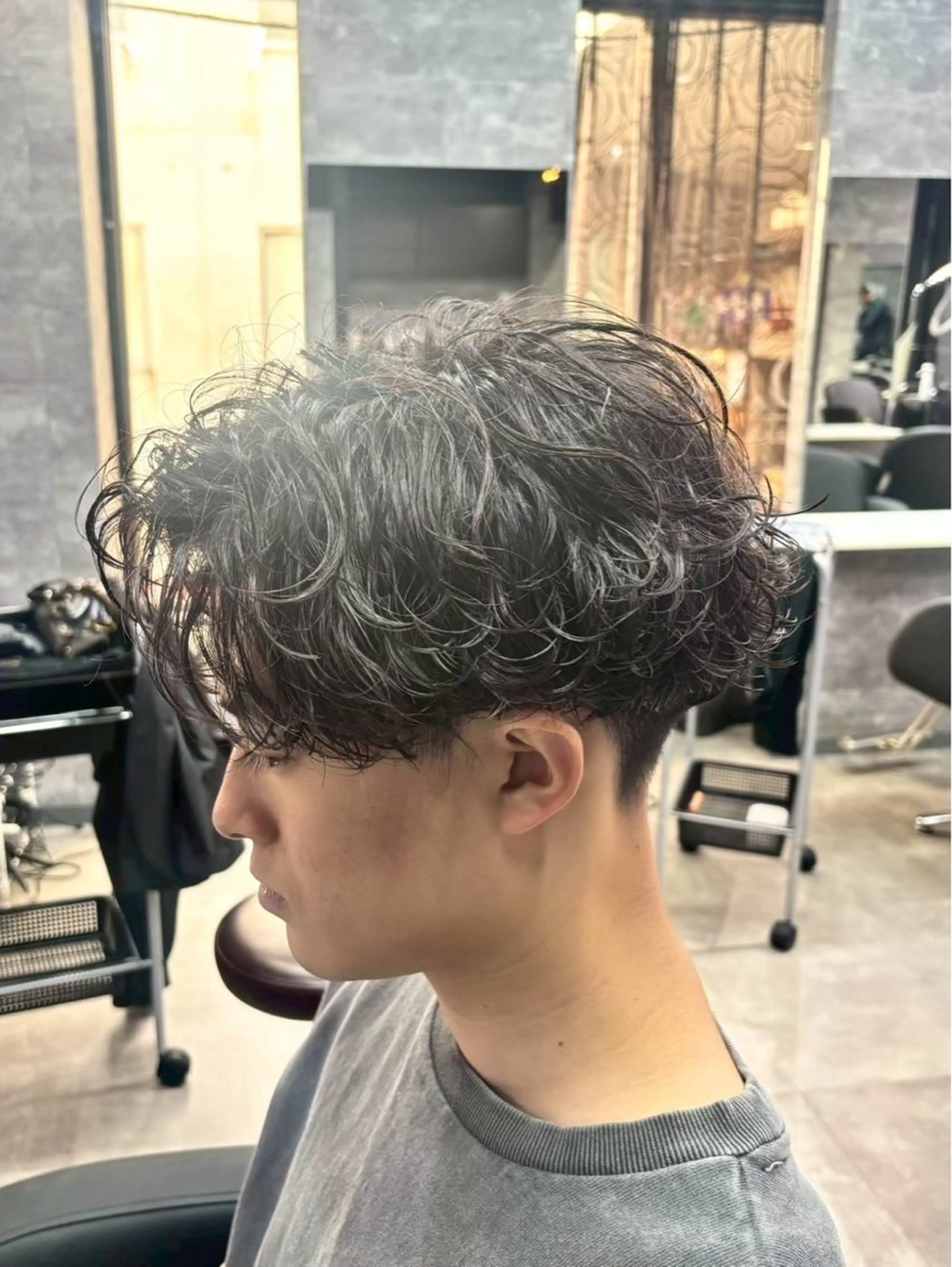 ショート パーマ メンズ カット パーマ Mens salon Ano.所属・石田 大成のヘアスタイル