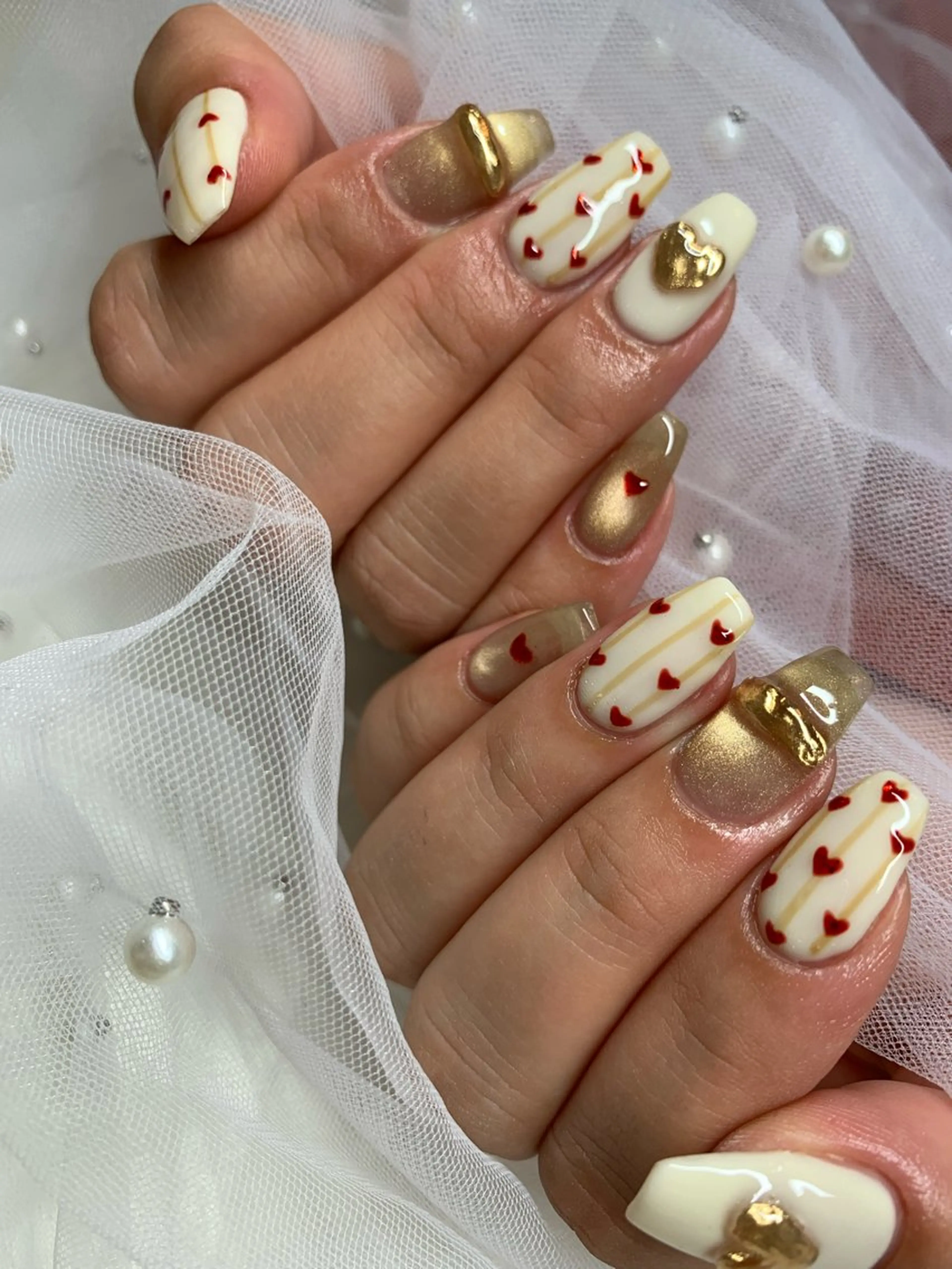 ネイル 持ち込み ハンドネイル フットネイル Yuwabi Nail所属・Mimore ミモア 水戸のネイルデザイン