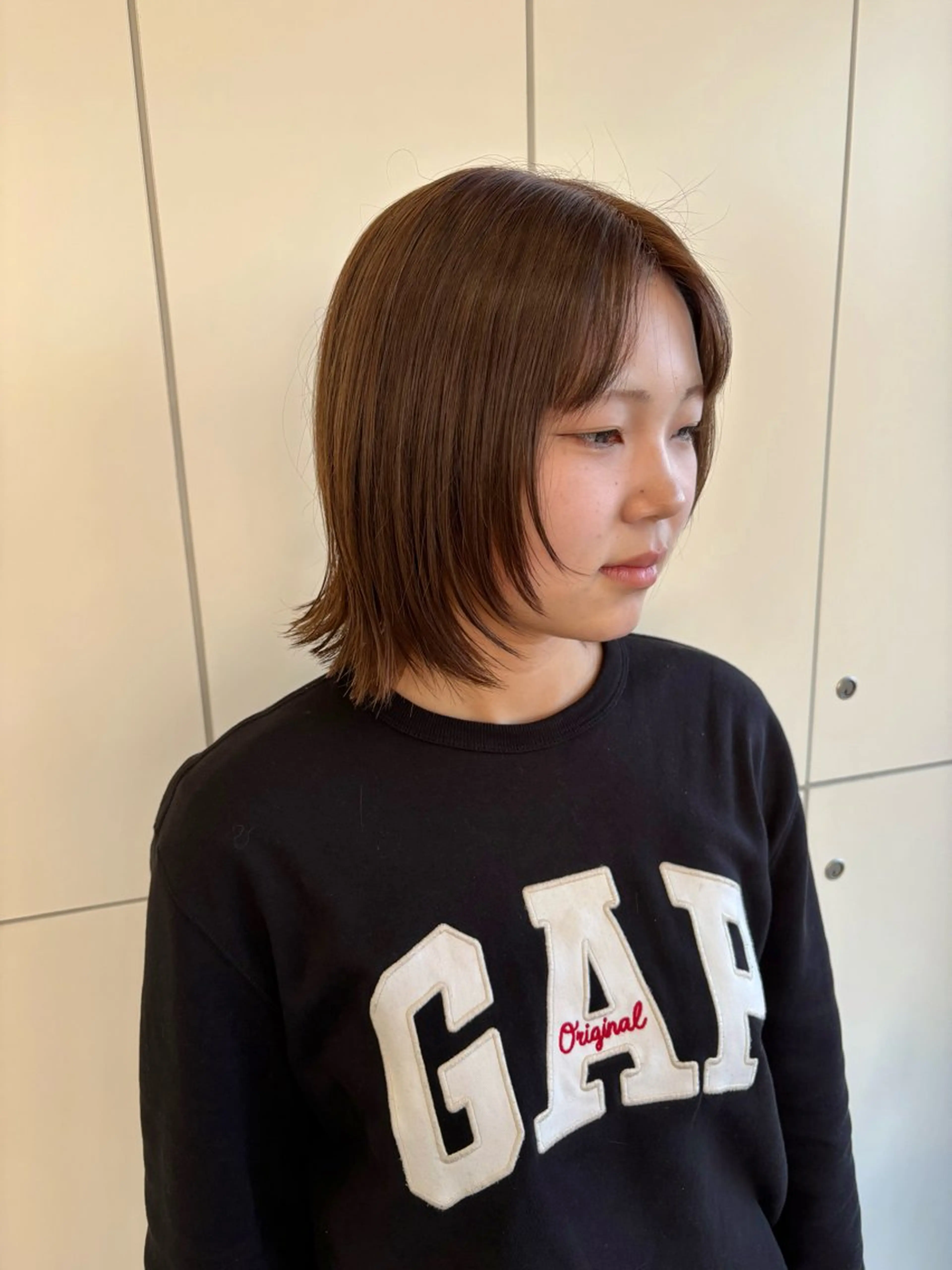 ショート カラー ブラウンカラー ナチュラルブラウン ボブ レイヤーカット カット ヘアカラー LOMARLIE / CHIKA🫧のヘアスタイル