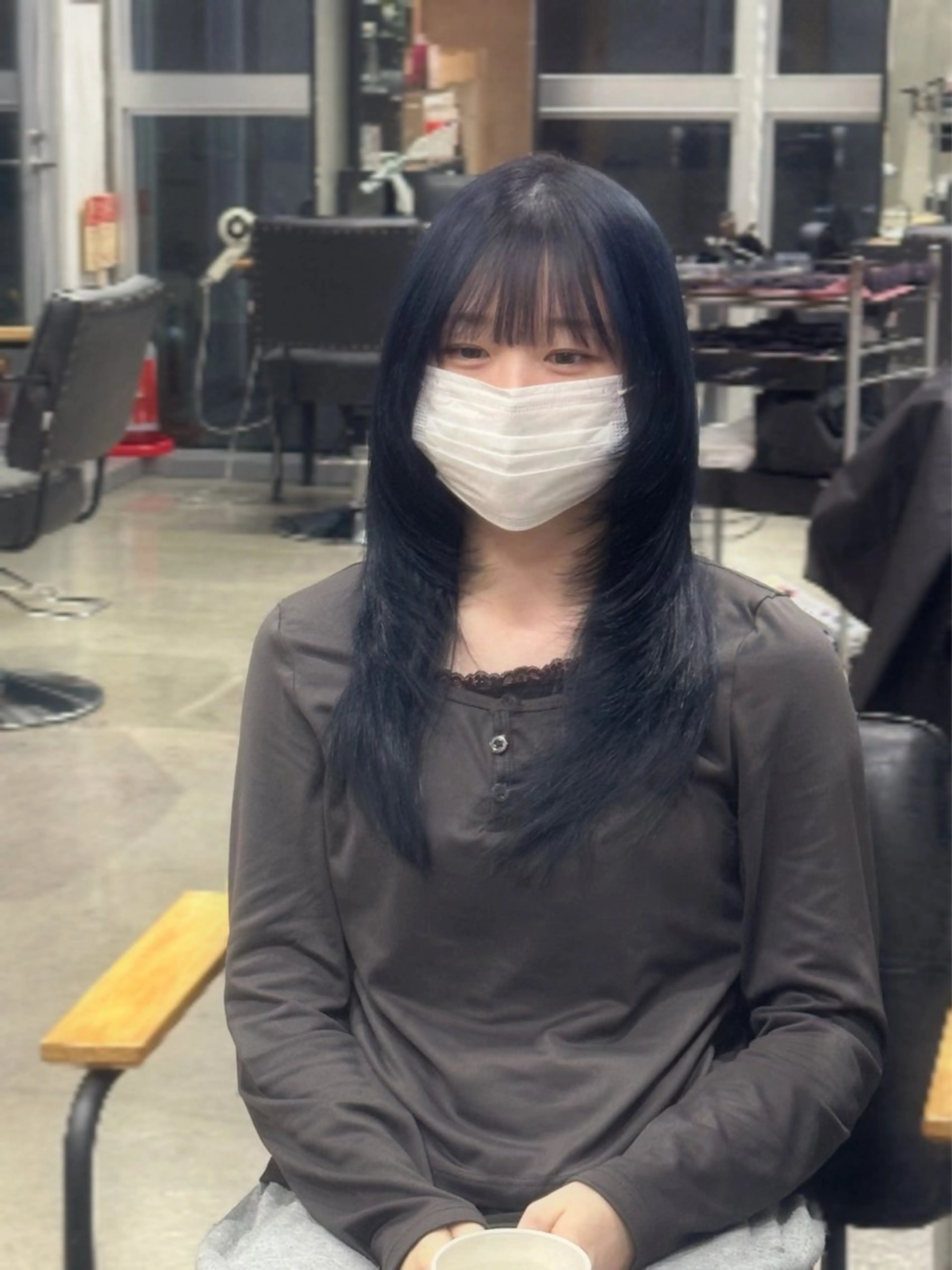 カラー ブリーチ ブルーカラー ブルーラベンダー 透明感カラー ラベンダーカラー ヘアカラー 🐈‍⬛ 桐弓🐾⭐︎のヘアスタイル