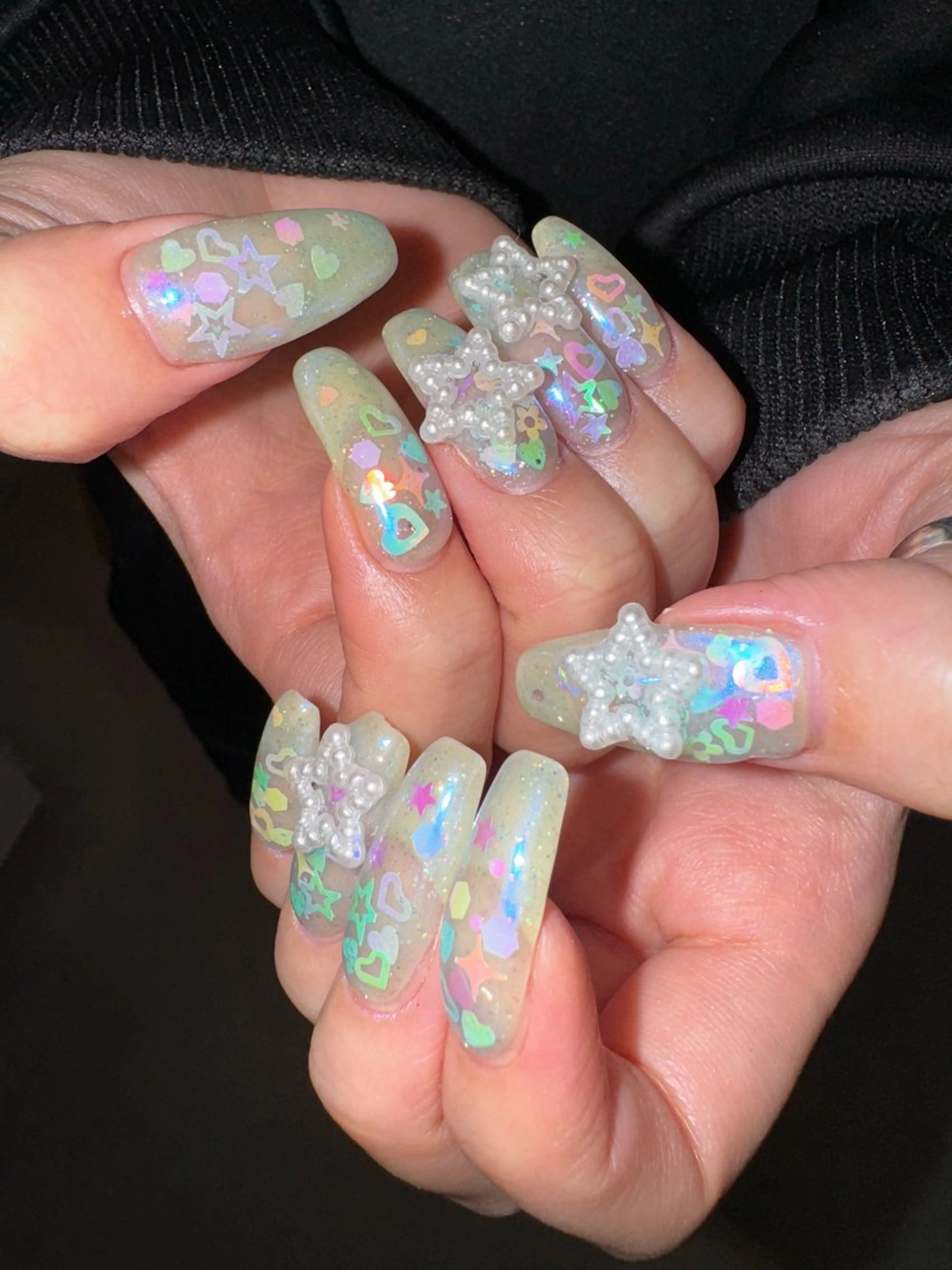 ミニモ限定アートやり放題⭐︎ウィッシュコア/ハイビスカス/平成/羽/音符/キティちゃん/韓国/y2k/ミニモ限定⭐︎の写真