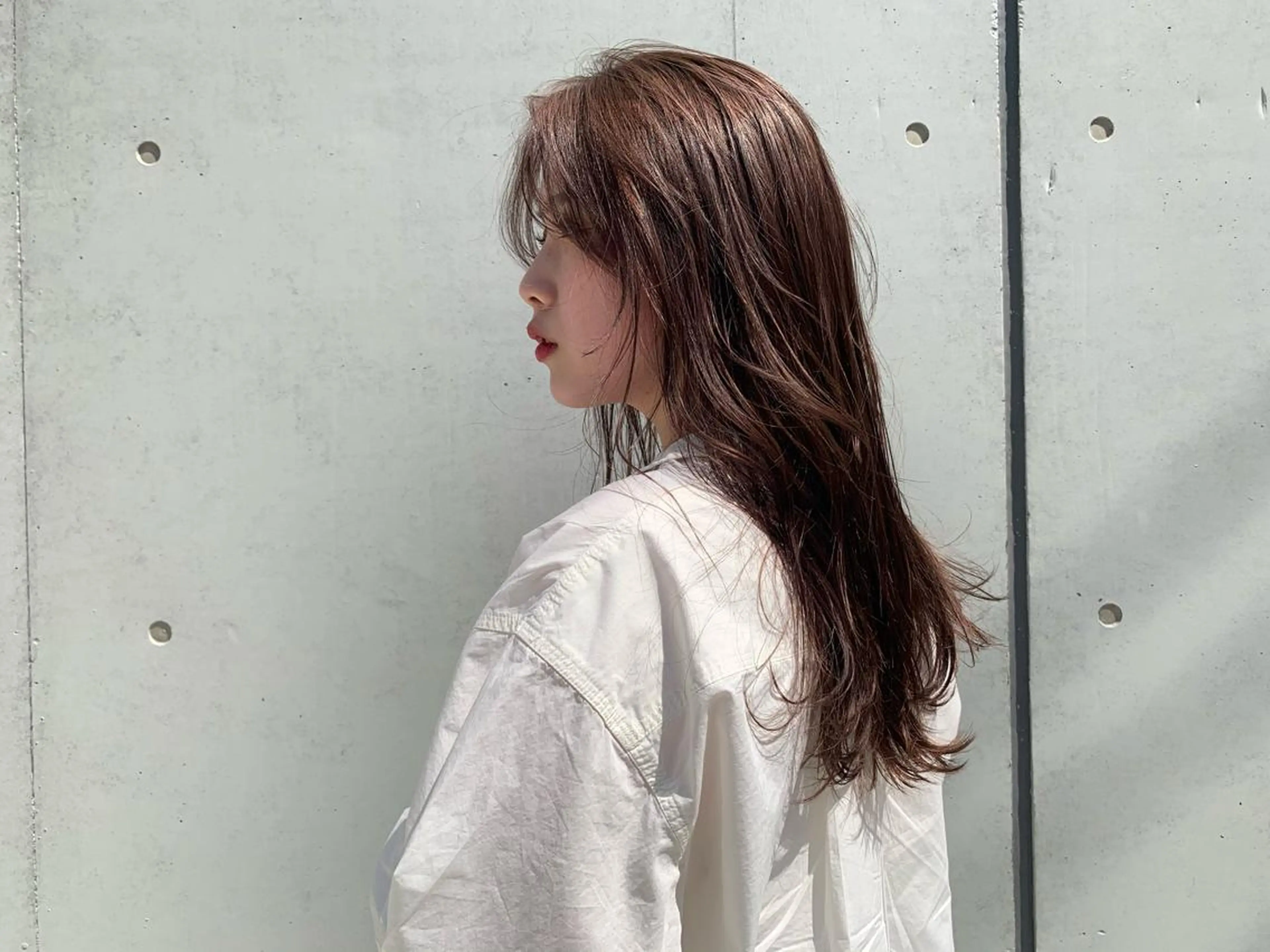 ロング カラー アッシュ ラベンダーカラー ラベンダーアッシュ 上川 美幸のヘアスタイル