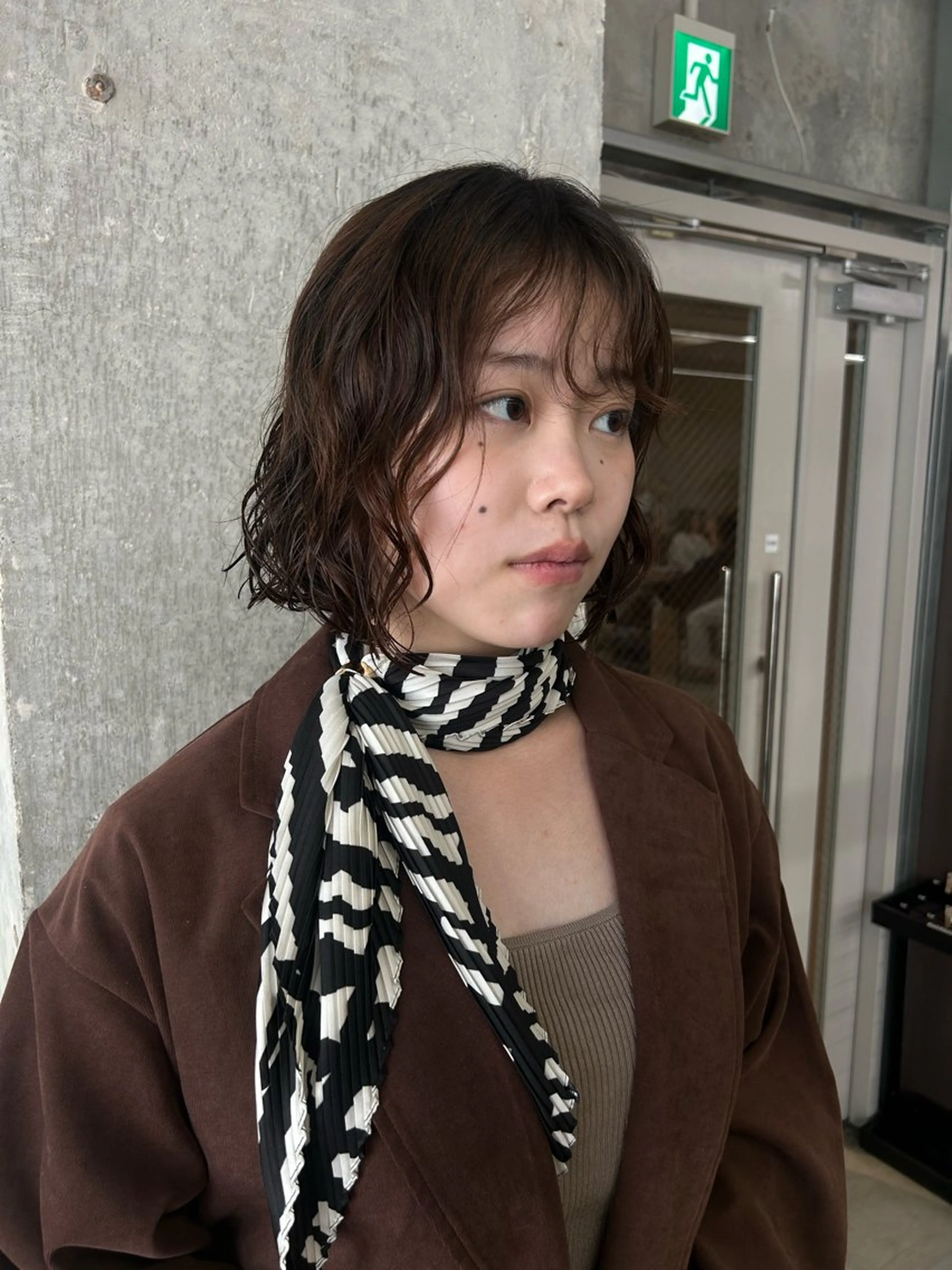 ミディアム カット ヘアカラー パーマ 伊藤ほのか /パーマ/ショートのヘアスタイル