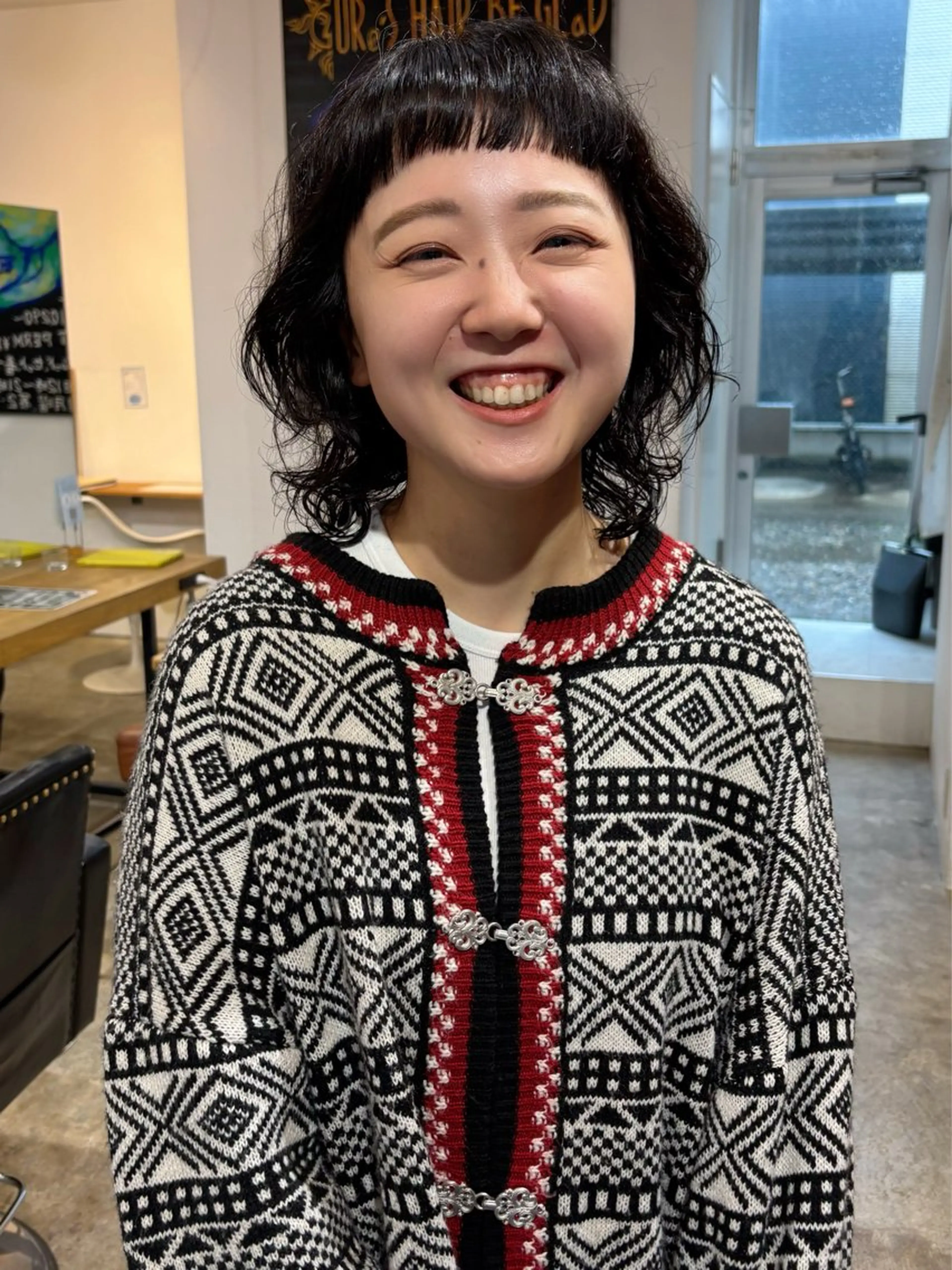 ショート パーマ 小日向 沙織のヘアスタイル