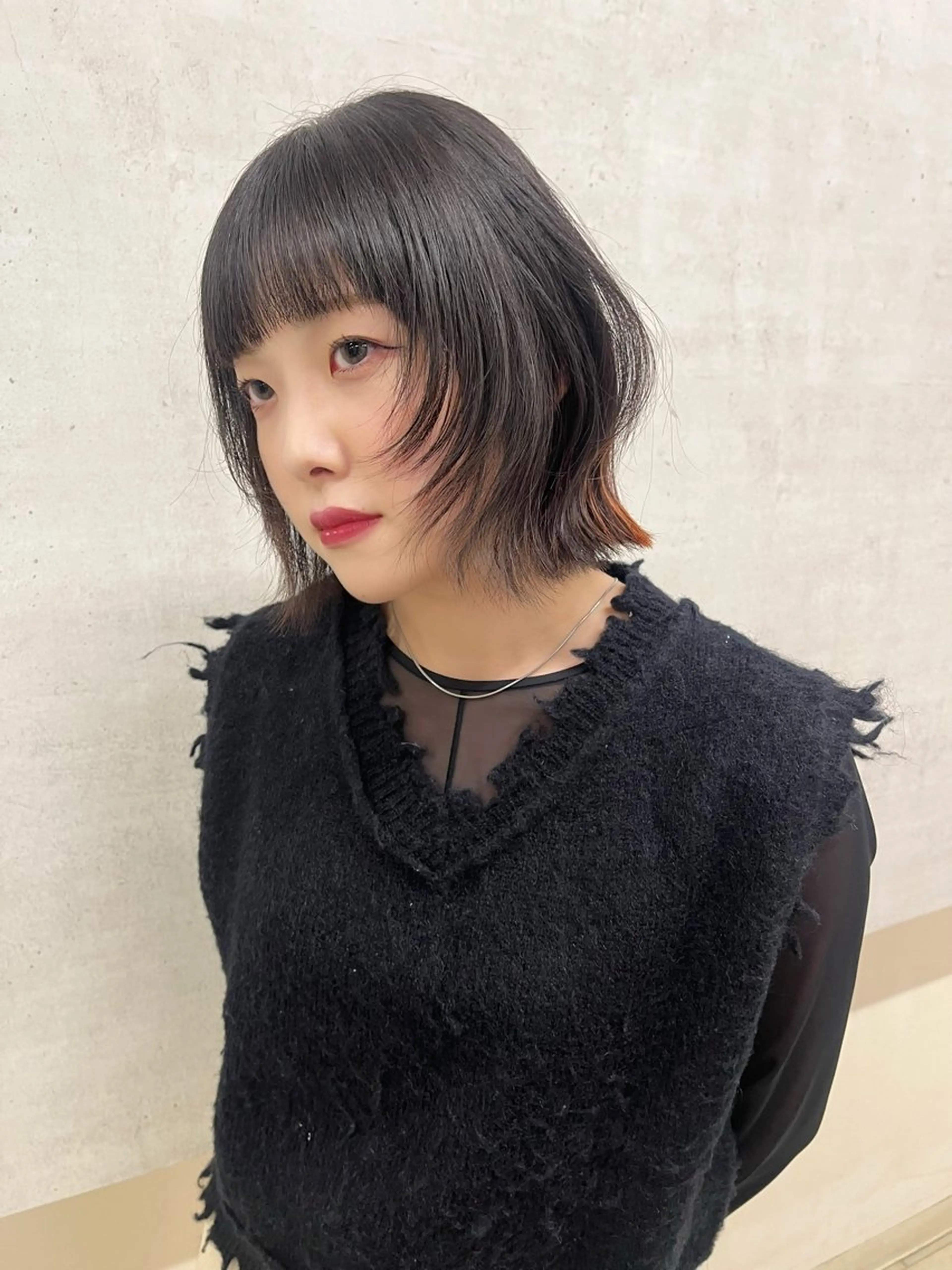 ミディアム ボブ レイヤーカット シャギー kchiara所属・yura /レイヤーカットのヘアスタイル