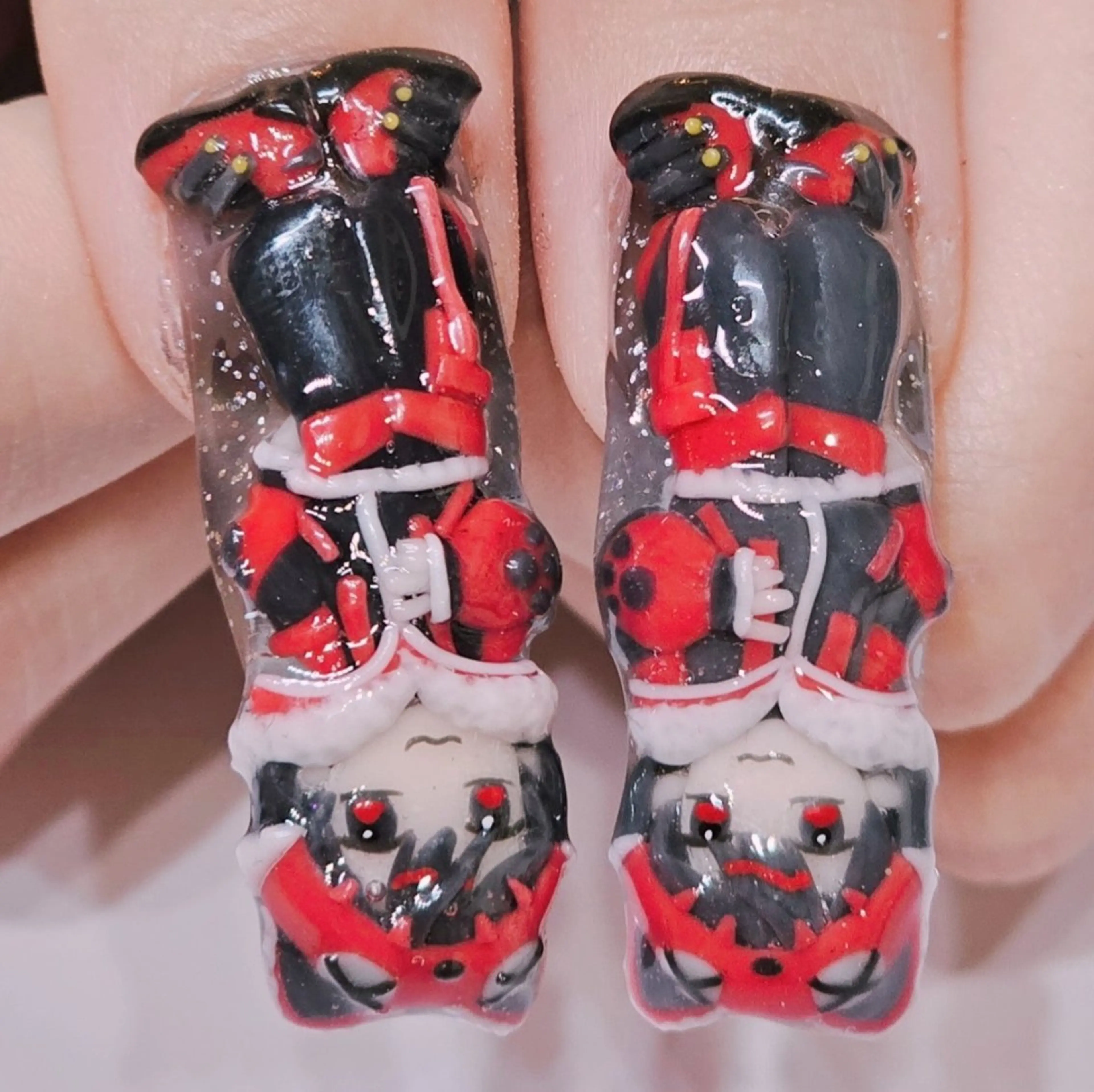 ネイル アートネイル ラメ(グリッター) ネイビー ハンドネイル よしだ ひろきのネイルデザイン