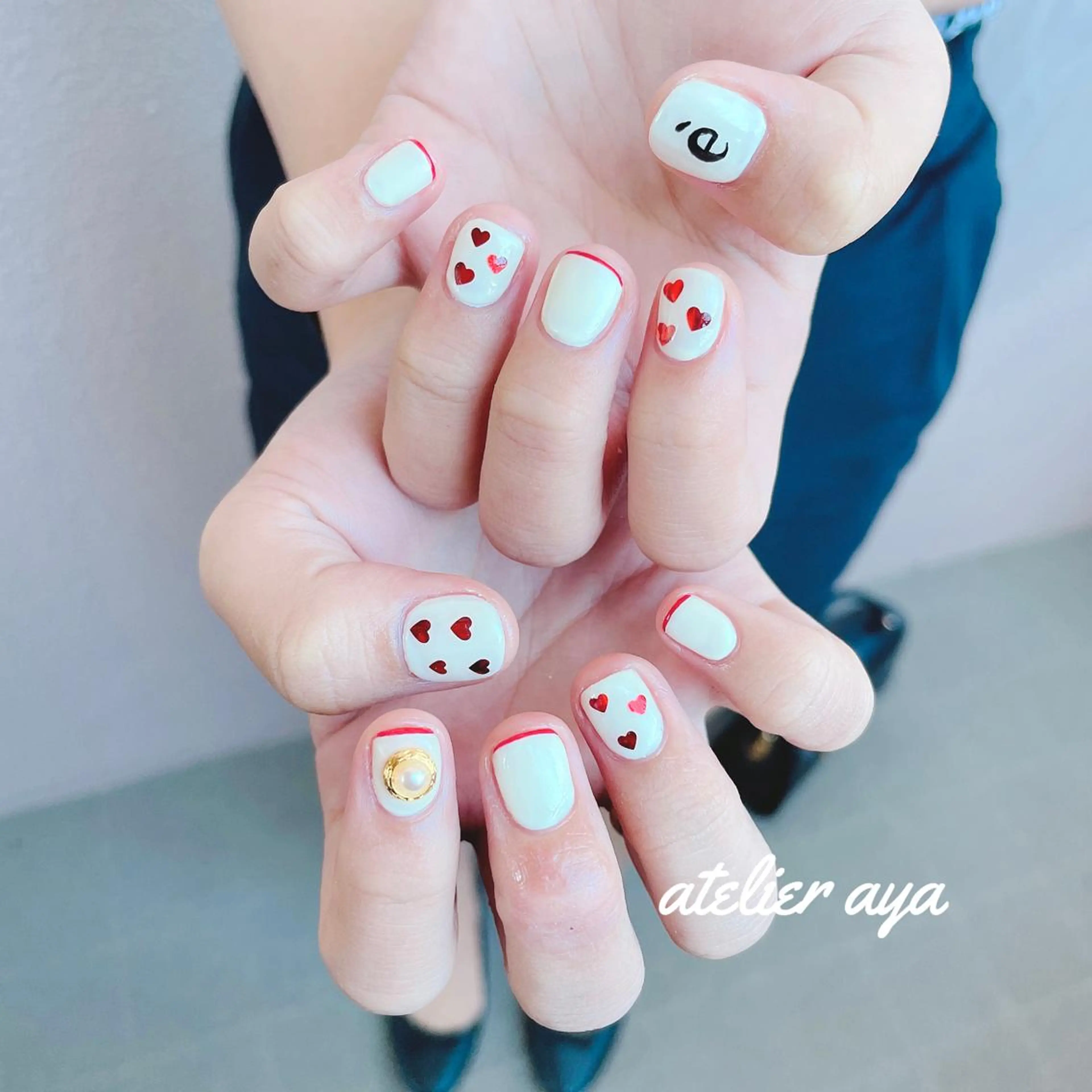 ネイル 赤色 北名古屋♡ ayanaのネイルデザイン