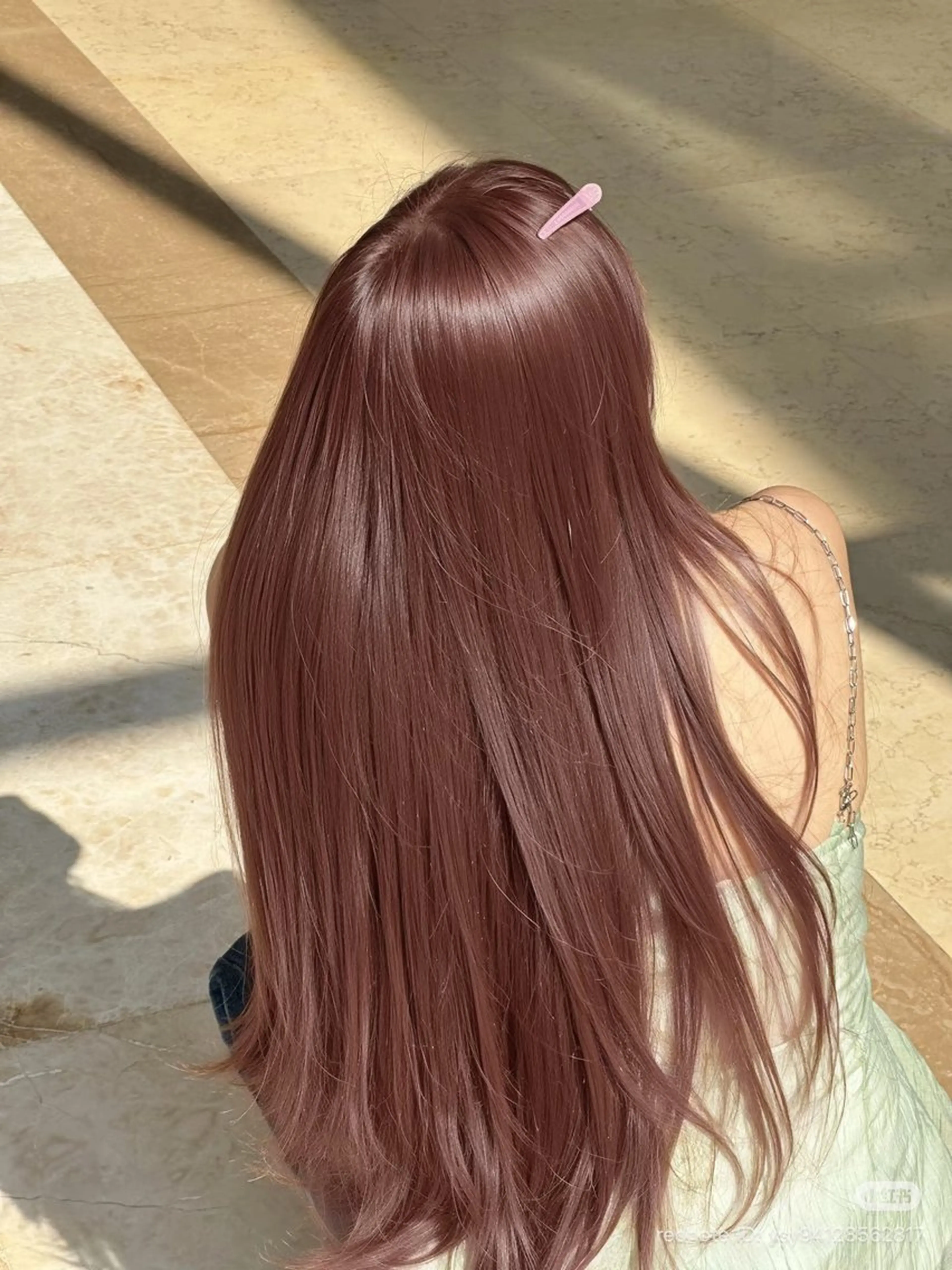 ロング カラー ヘアカラー トリートメント ヘッドスパ 艶モテ・韓国スタイル 🤍りんのヘアスタイル