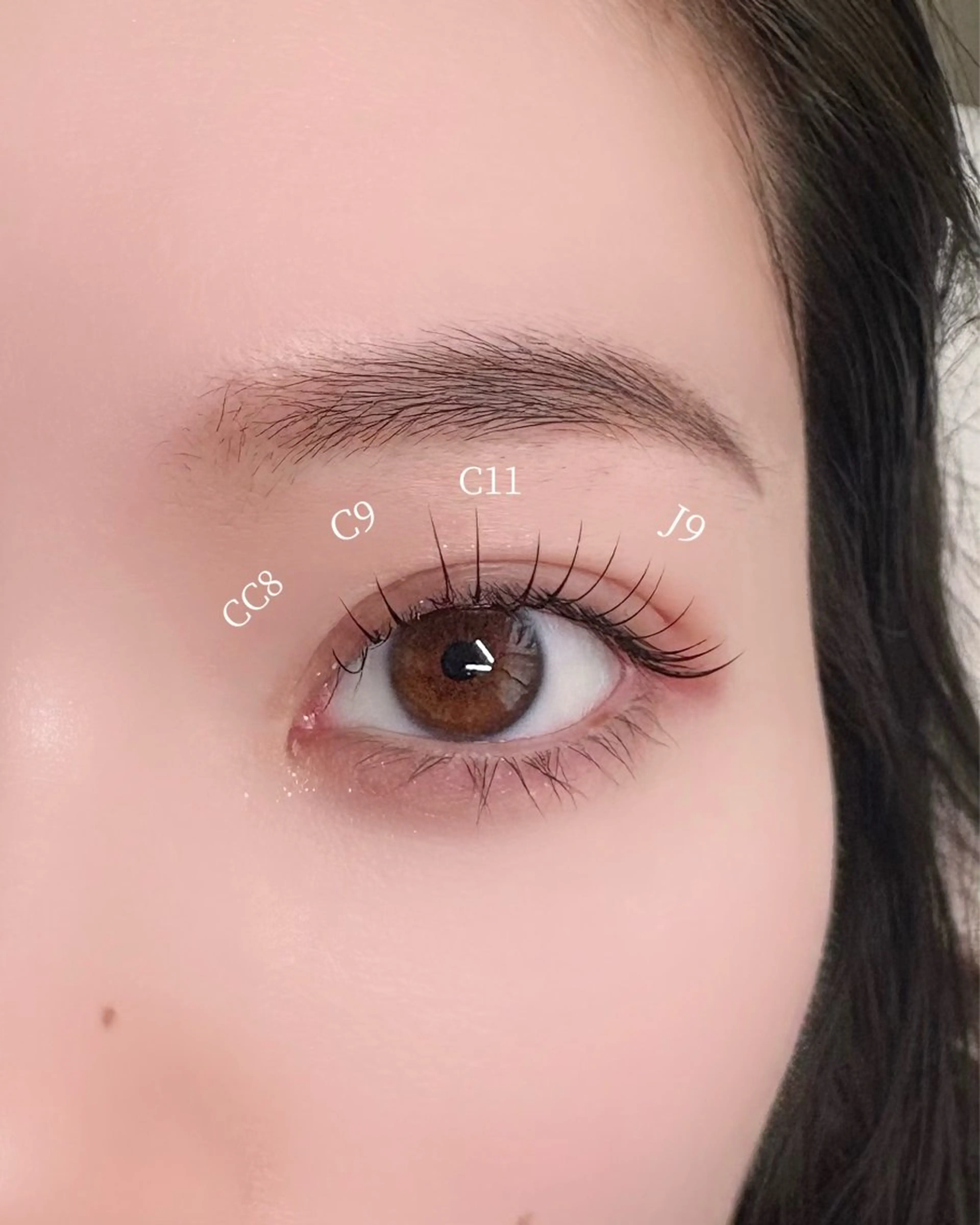 マツエク・マツパ フラットラッシュ ナチュラル ENNE Lash&Blow by&ERA所属・ENNE💎 Rikaのマツエク・マツパデザイン