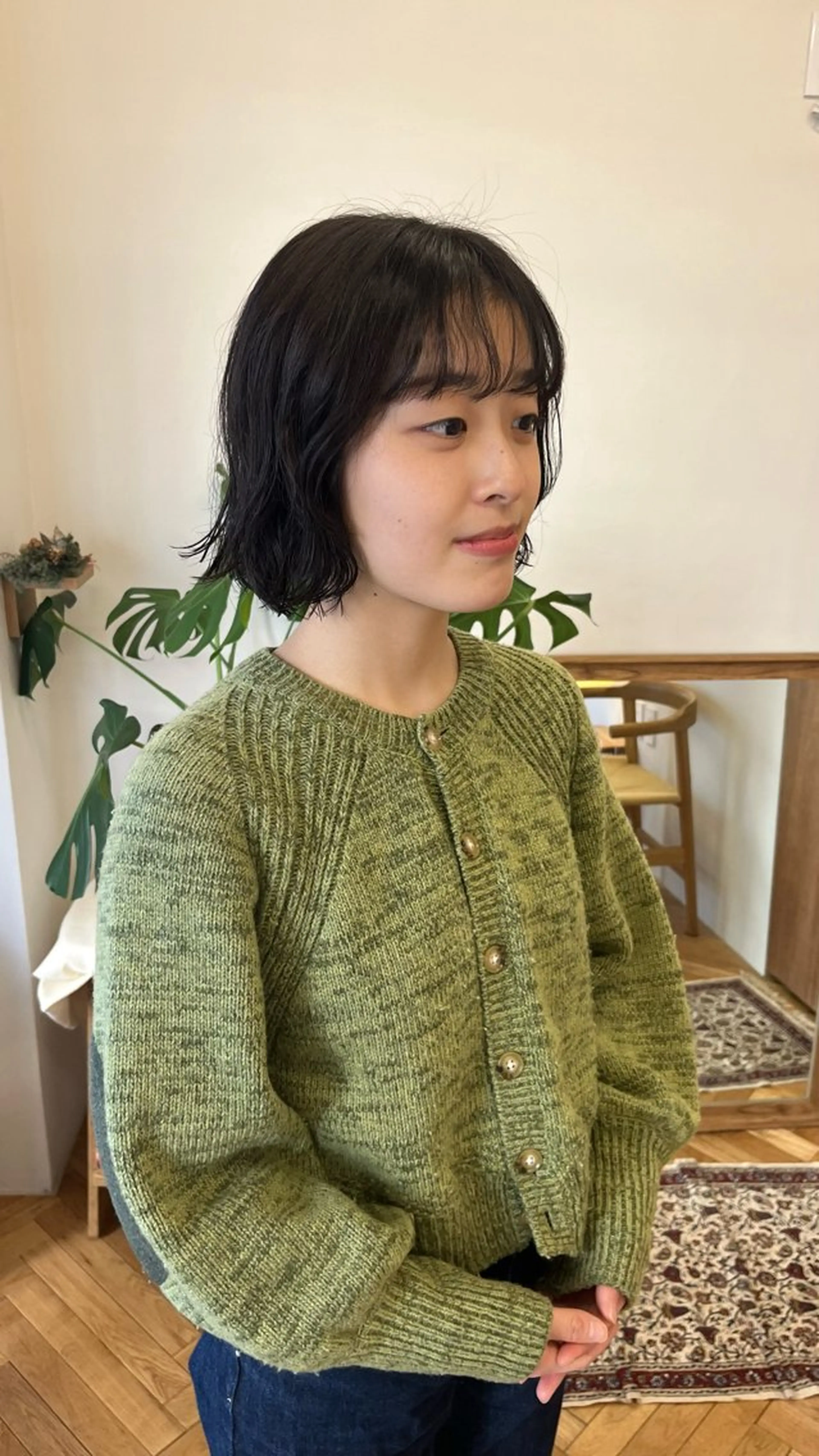 ショート パーマ ボブ カット 西山 紗耶香🪽 透明感カラー/ボブのヘアスタイル