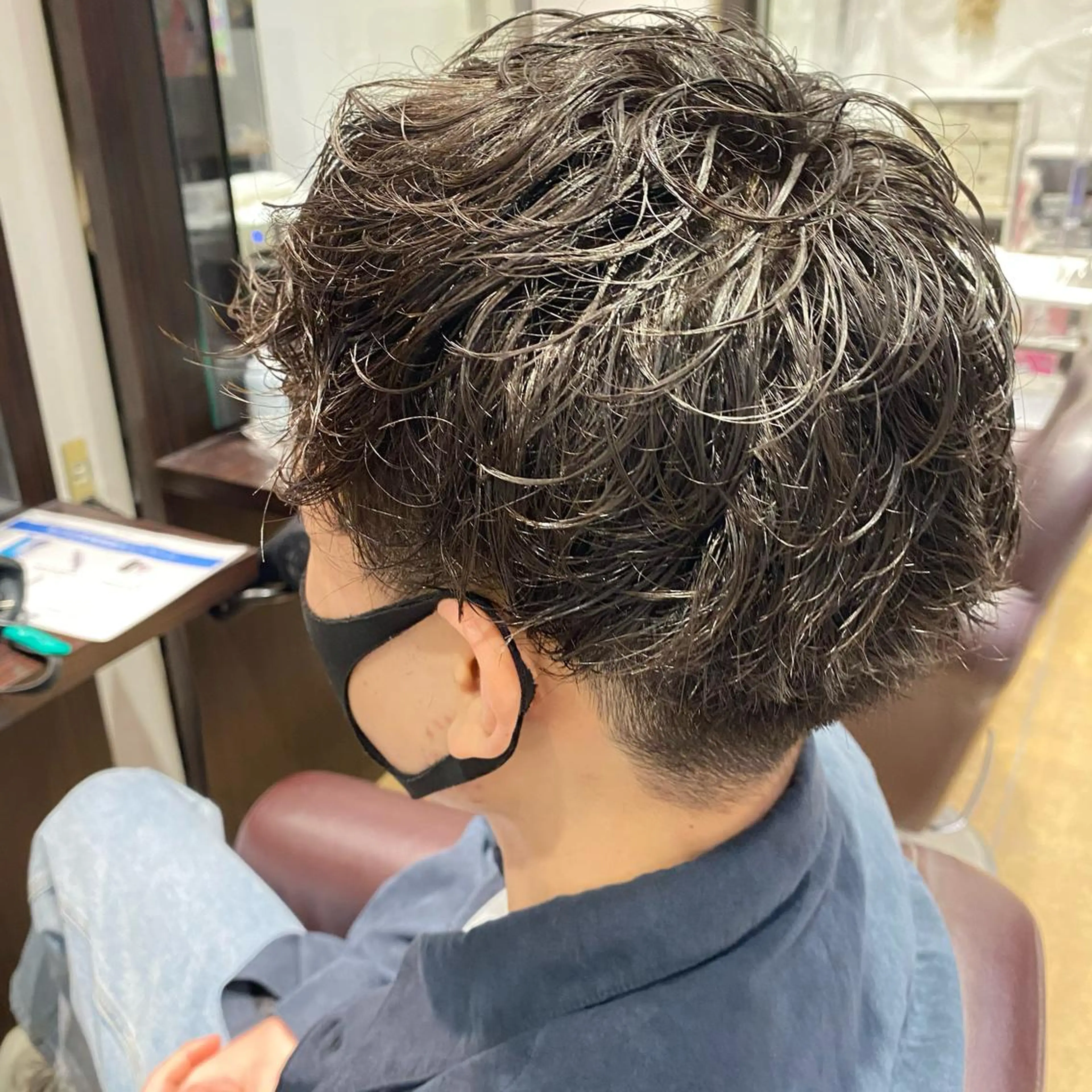 ショート メンズ カット 酸スト/フェザー パーマ/三谷海斗のヘアスタイル