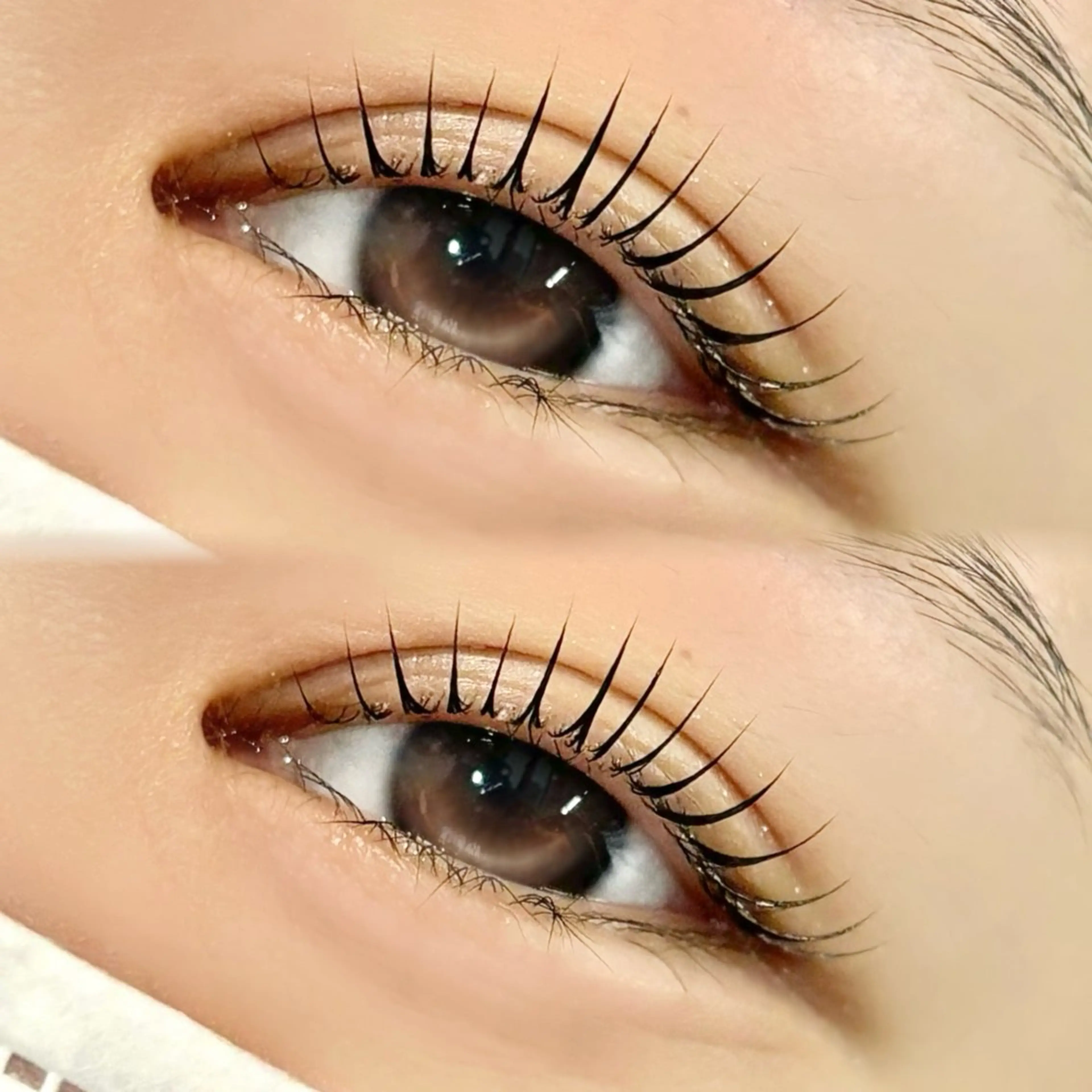 マツエク・マツパ 束感まつ毛 韓国風マツエク パリジェンヌラッシュリフト まつげパーマ 一重×まつ毛パーマ 🎀パーソナル眉⌇ 束感まつ毛MIOのマツエク・マツパデザイン